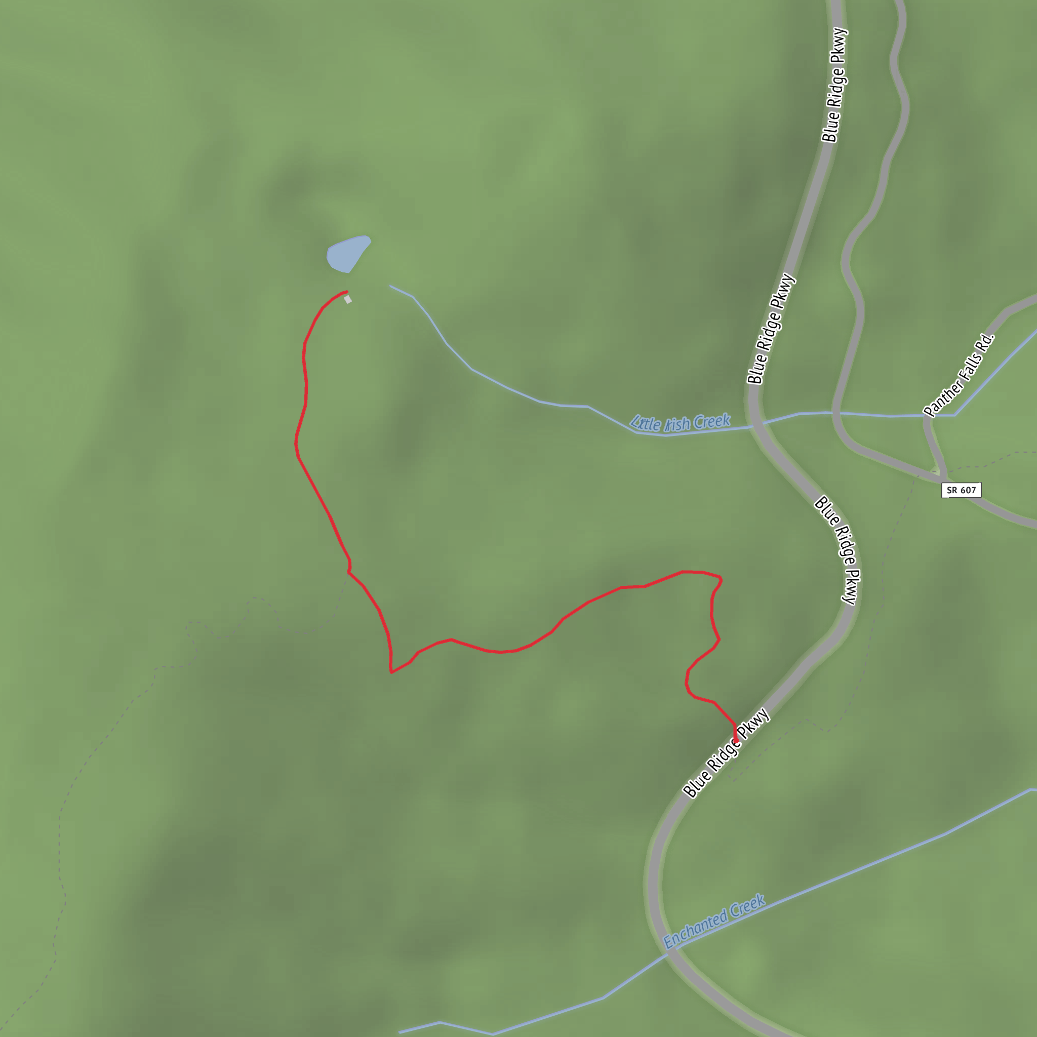 Punch Bowl Shelter Trail mobile static map