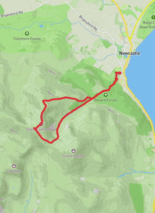 County Down Hiking mobile static map