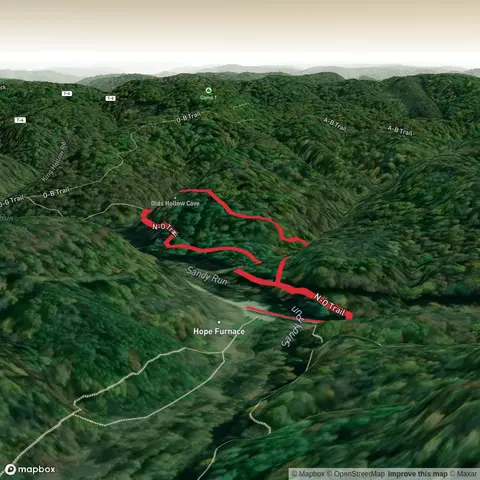 Old's Hollow Cave via N - O Trail and Old's hollow Trail