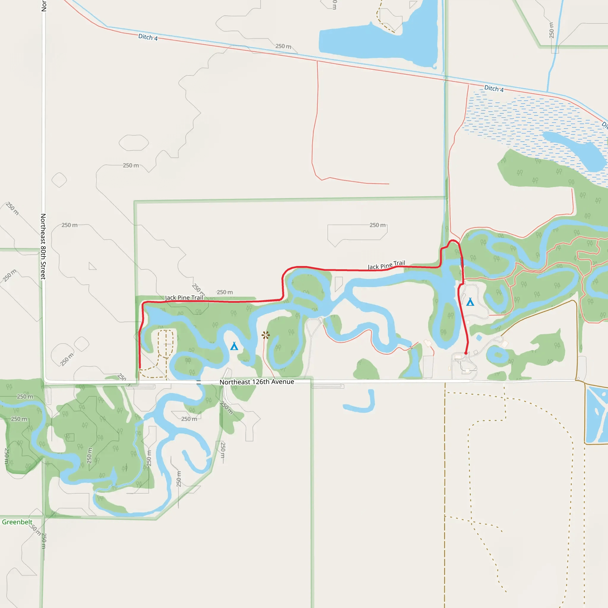 Jack Pine Trail mobile static map