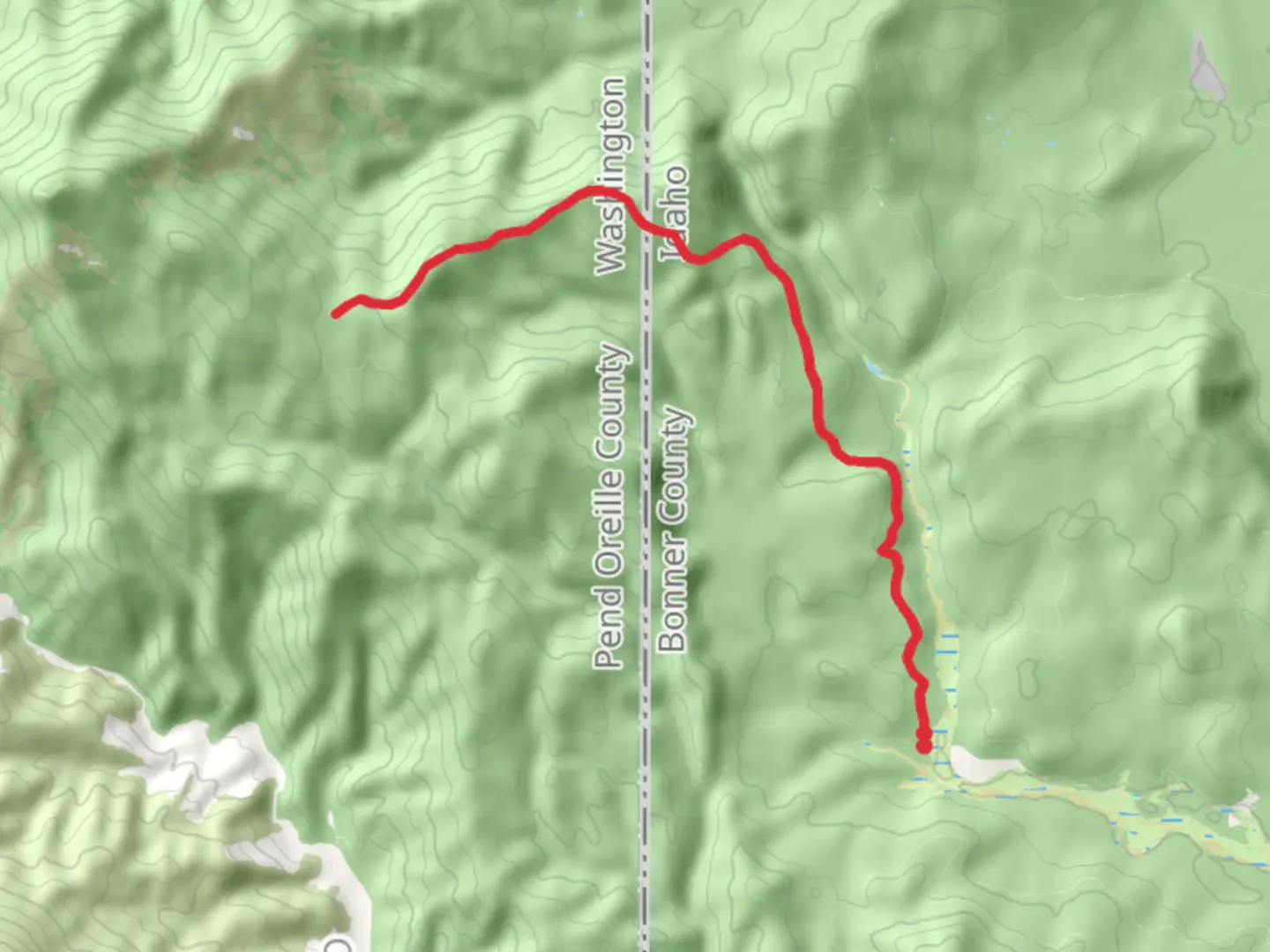 An image depicting the trail North Lamb Trail and its surrounding area.