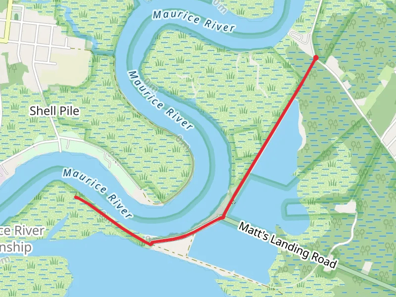 Walk along Maurice River from Menhaden Road