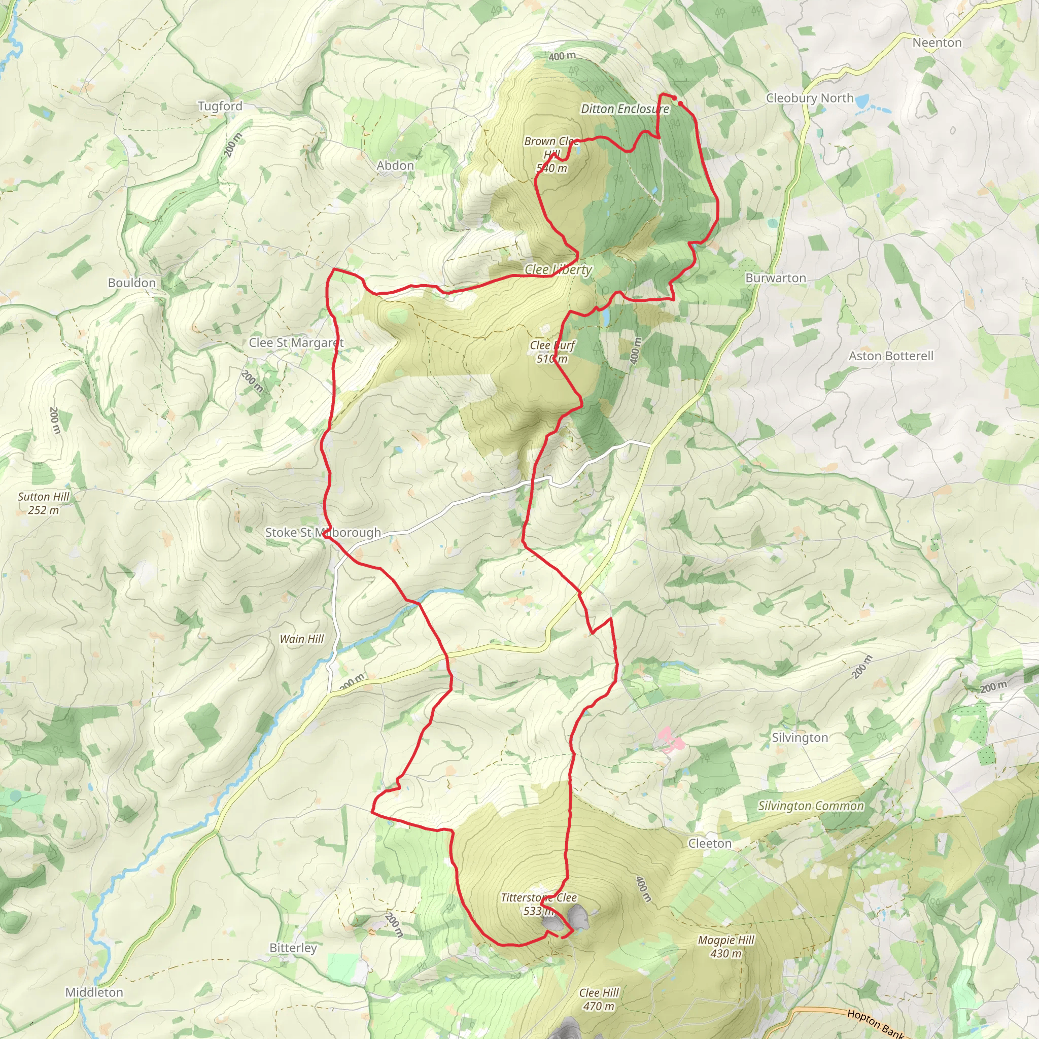 Shropshire Way from Dave Irons mobile static map