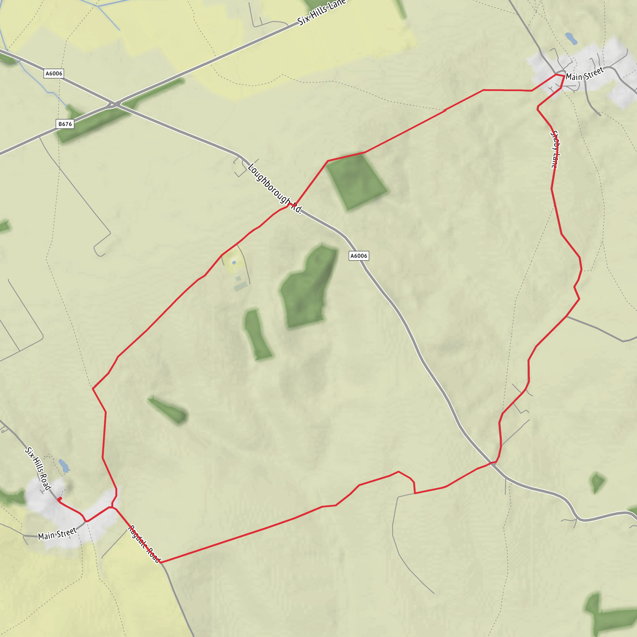 Shoby and Six Hills road Loop mobile static map