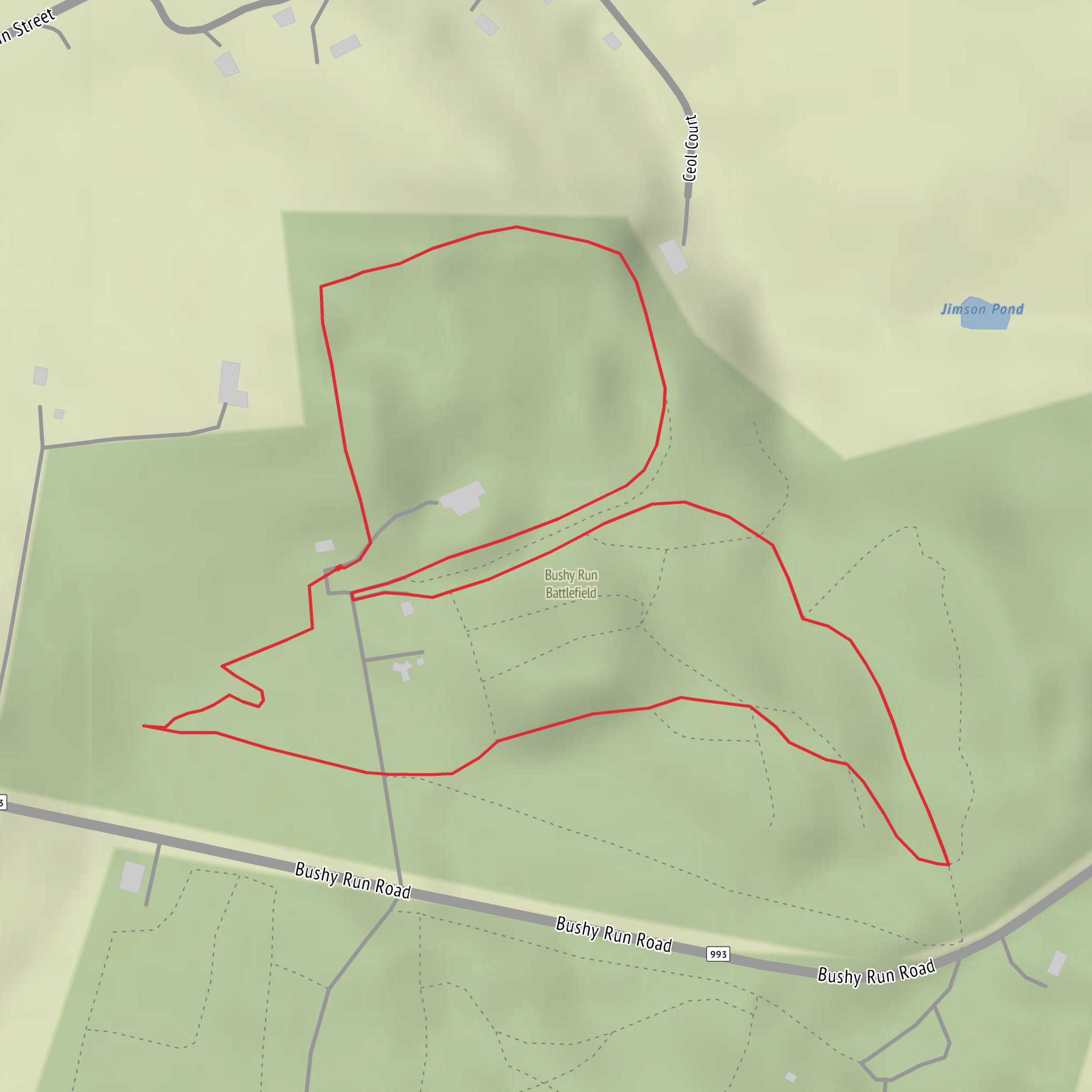 Bushy Run Battlefield Loop mobile static map
