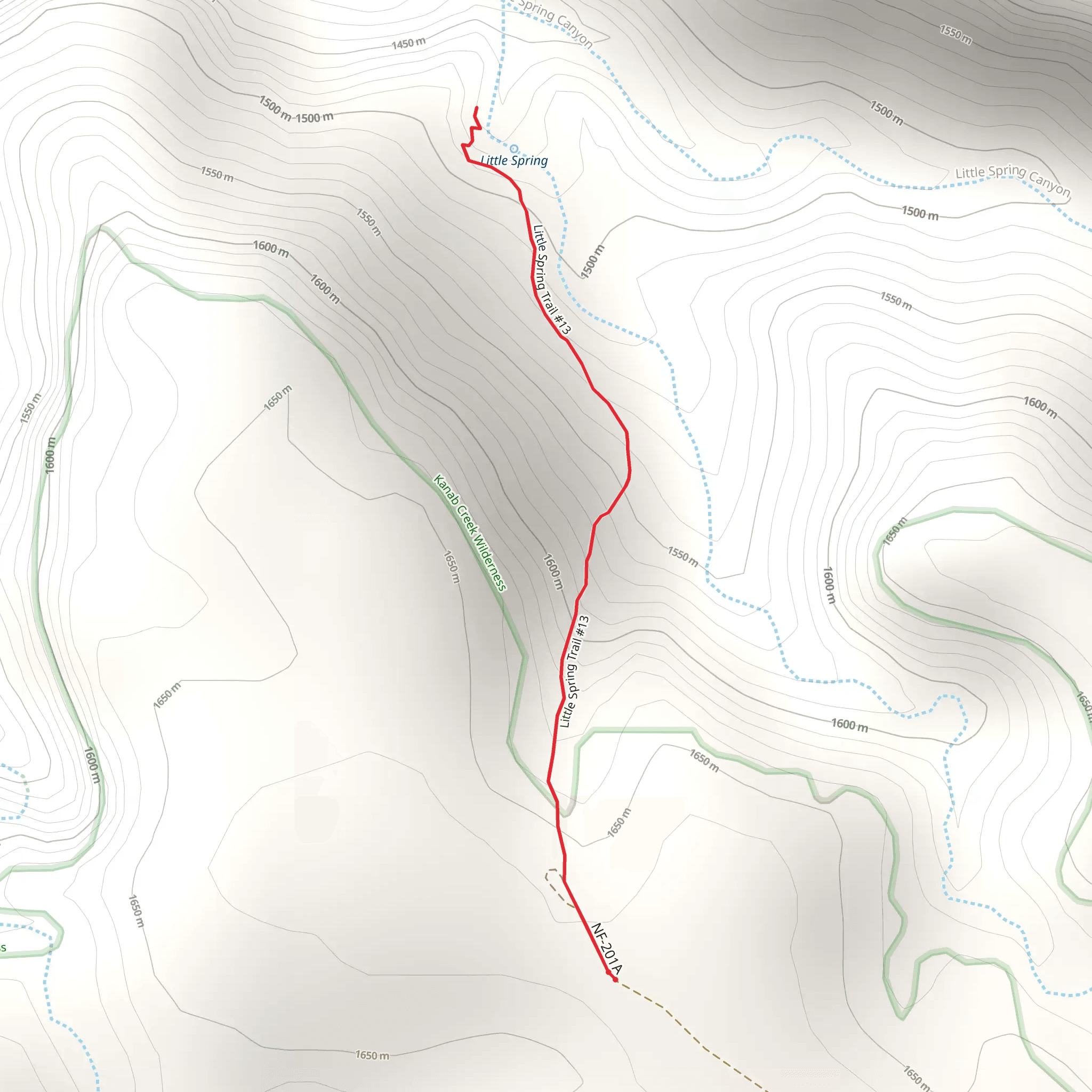 Little Spring Trail mobile static map