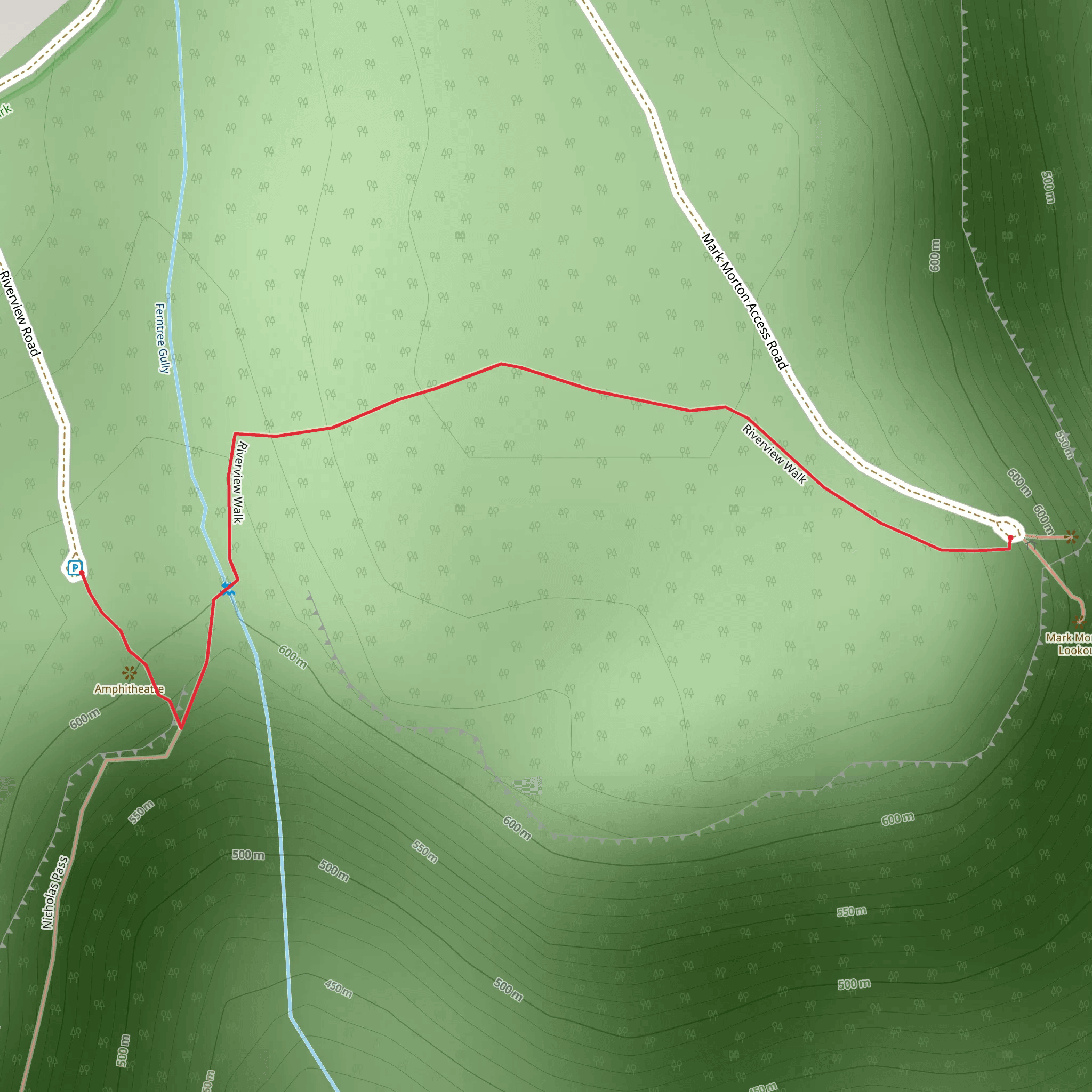 Riverview Track mobile static map