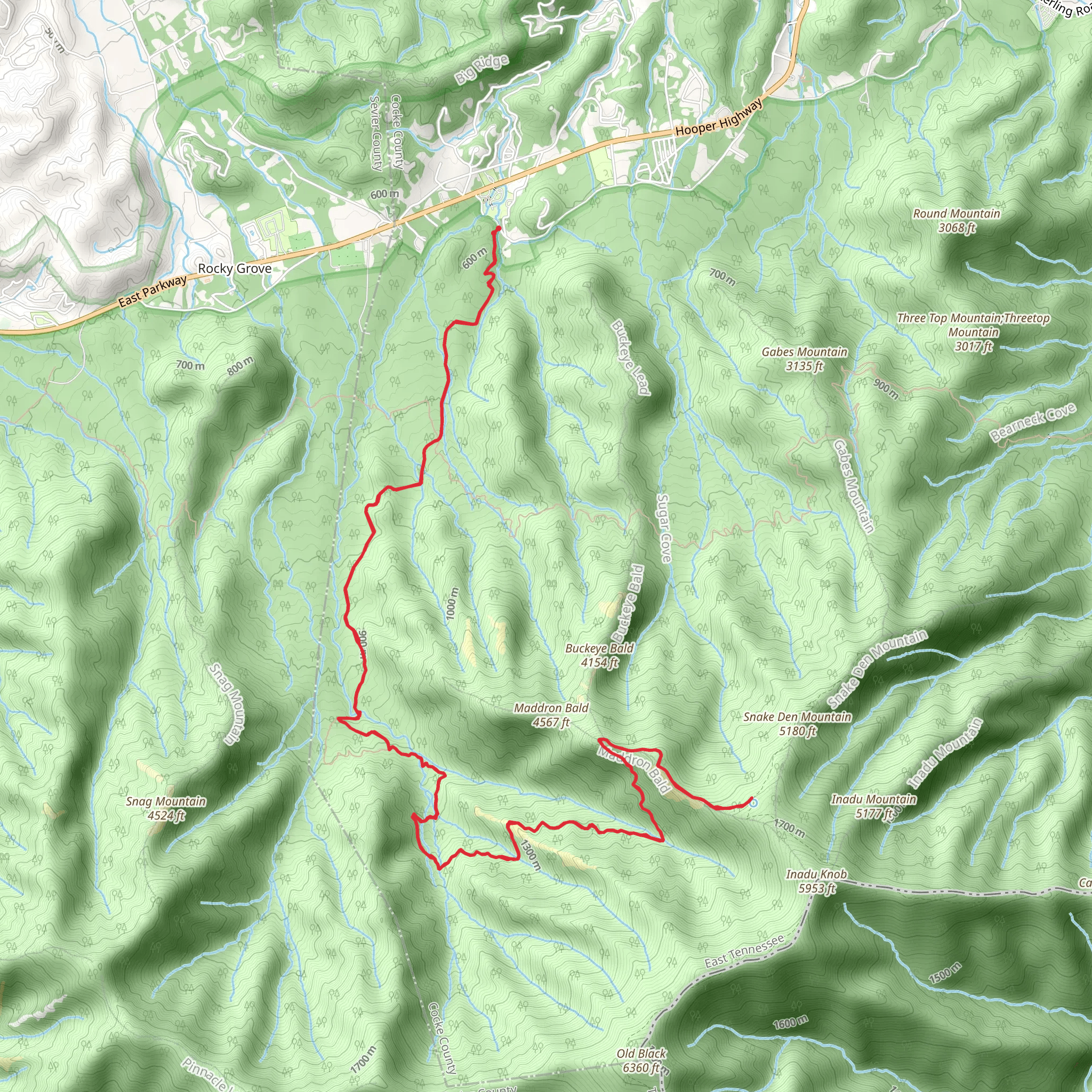 Buckeye Bald mobile static map