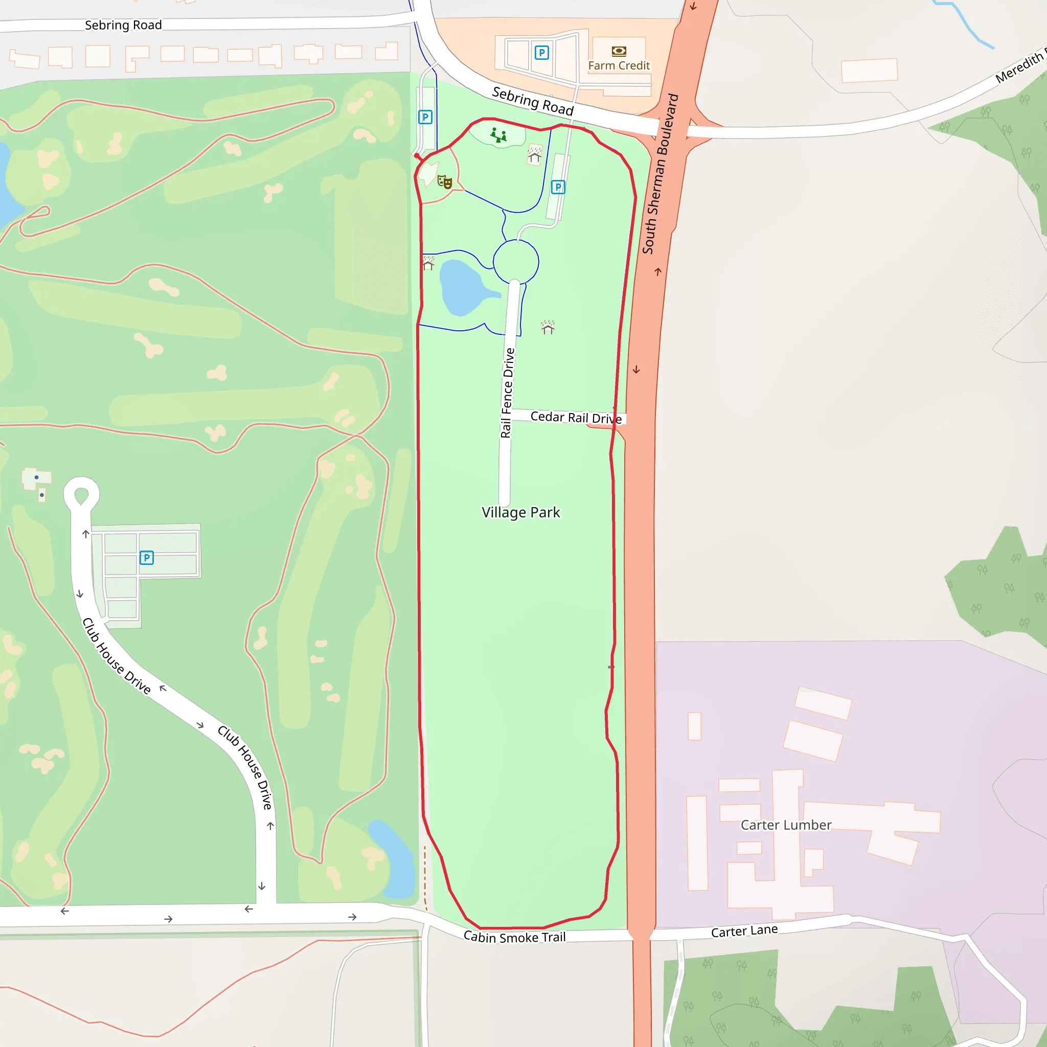 Village Park Loop mobile static map