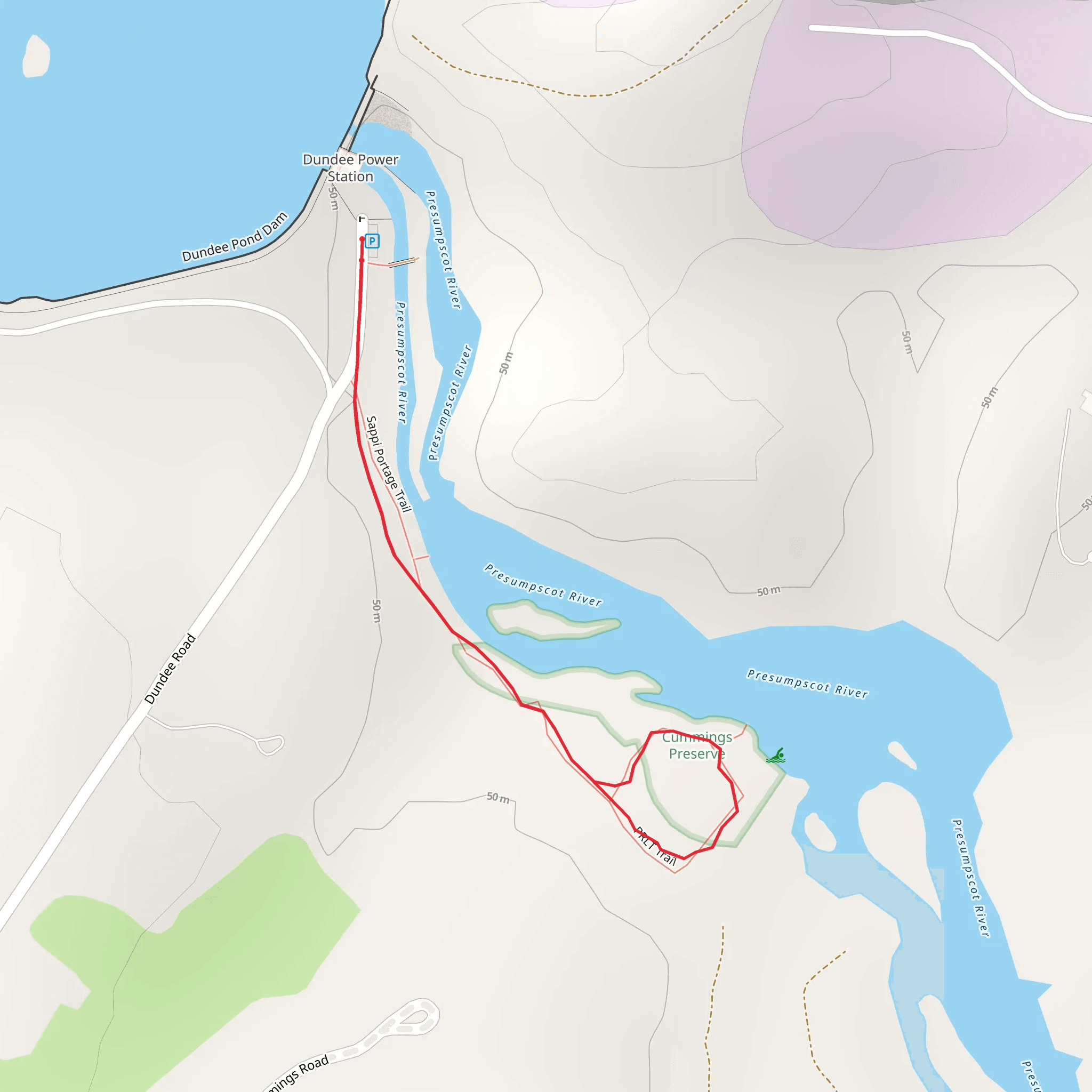 Sappi Portage Trail Loop mobile static map