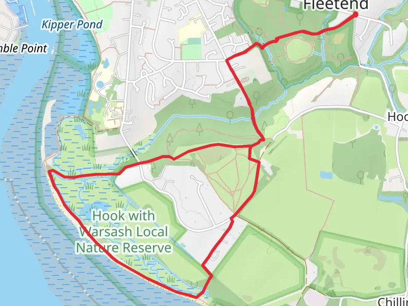 Hook with Warsash Common Local Nature Reserve Loop
