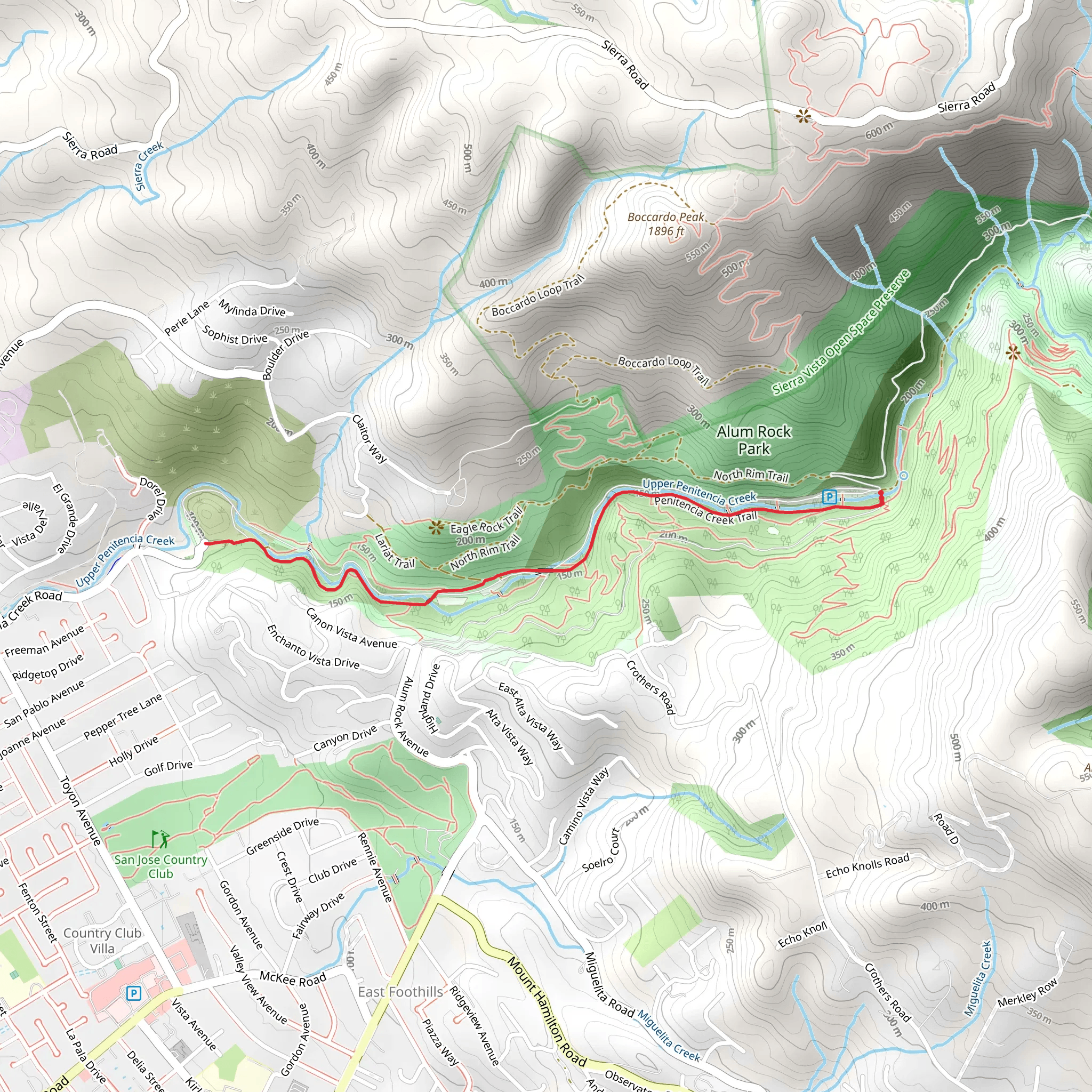 Penitencia Creek Trail mobile static map