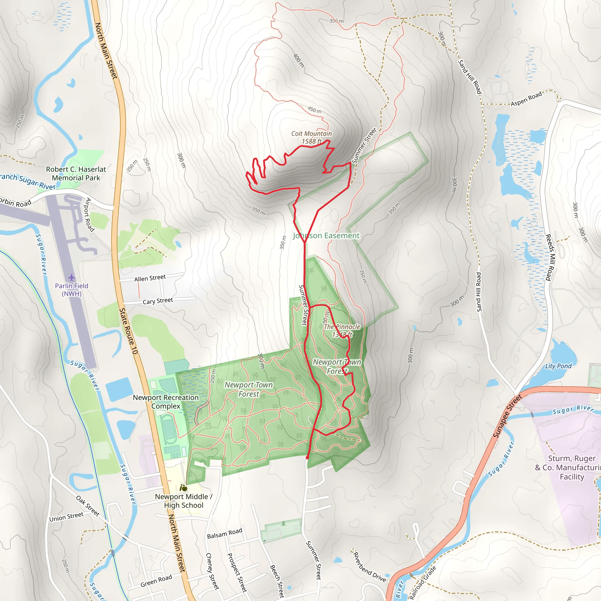 Coit Mountain and The Pinnacle Loop mobile static map