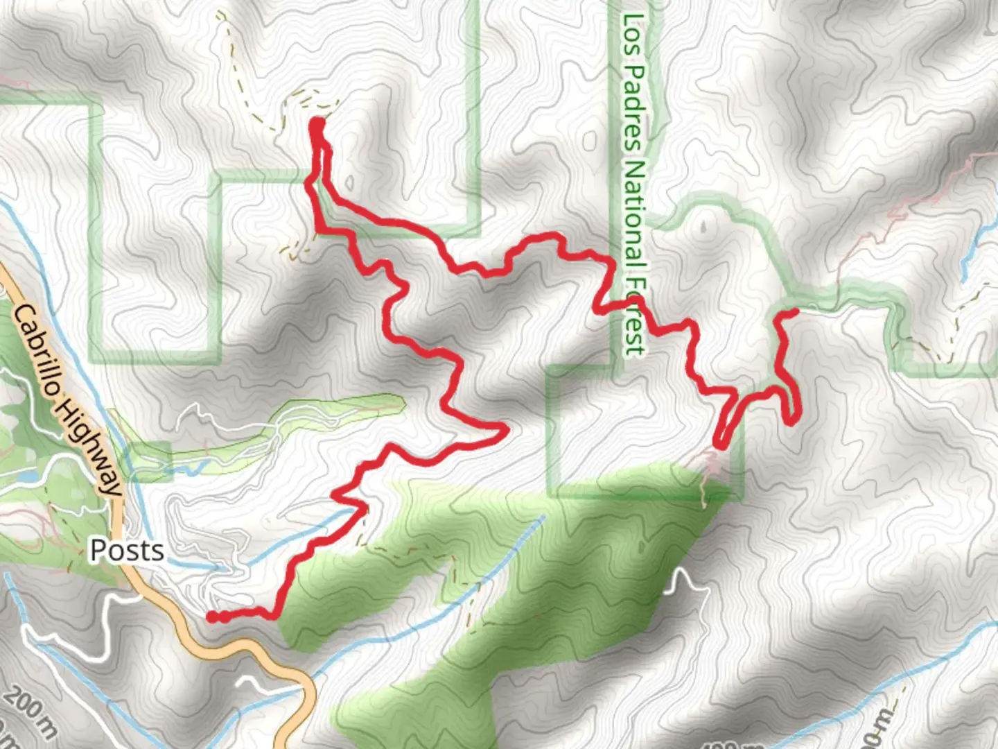 An image depicting the trail North Coast Ridge Road and its surrounding area.