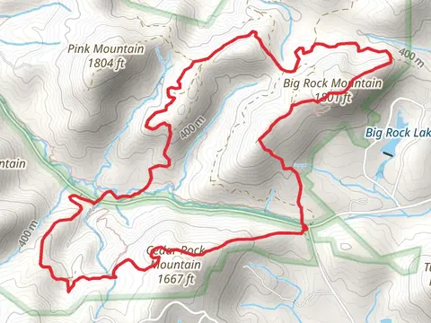 Cedar Rock and Big Rock Mountain Loop Trail