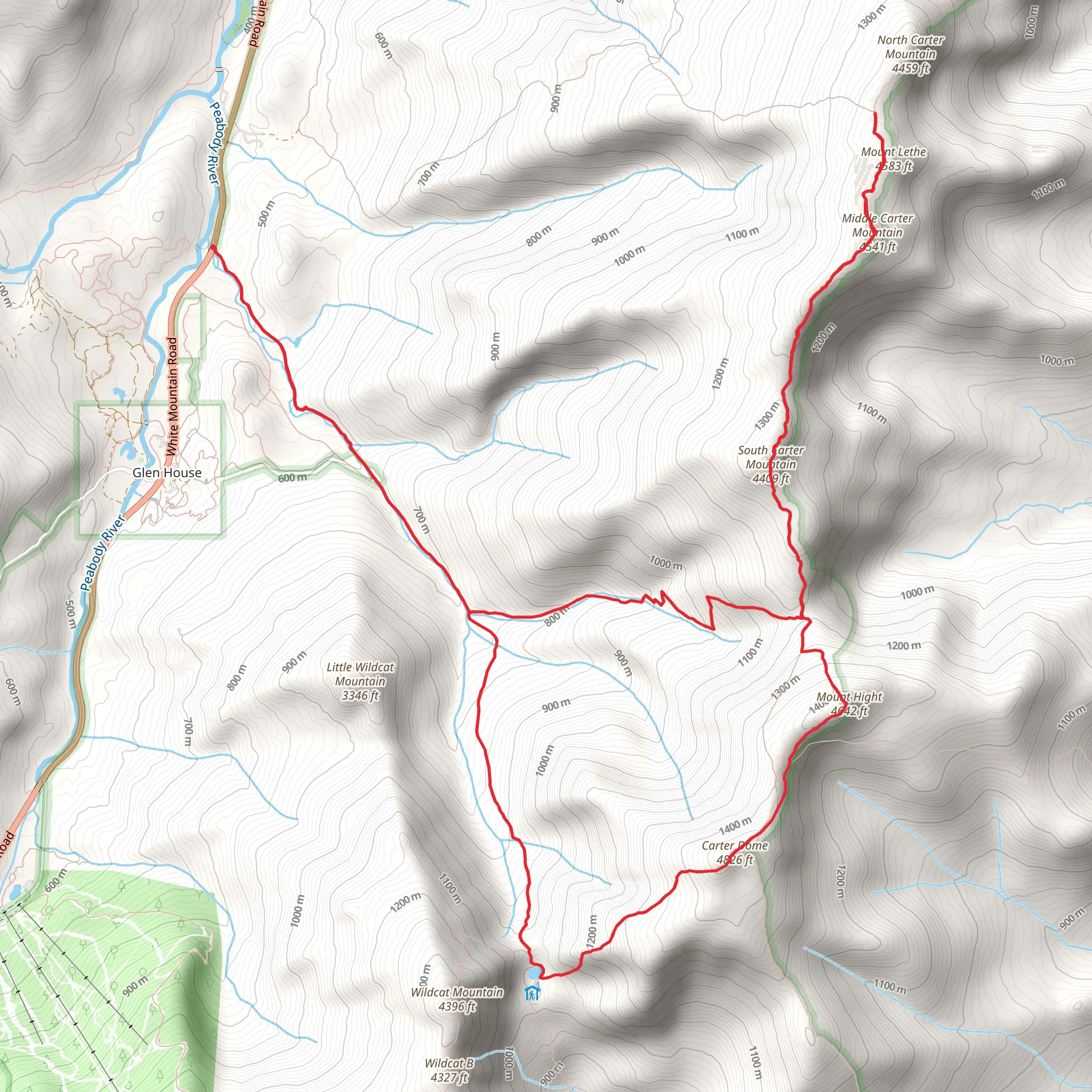 Carter Dome - Mount Lethe Loop mobile static map