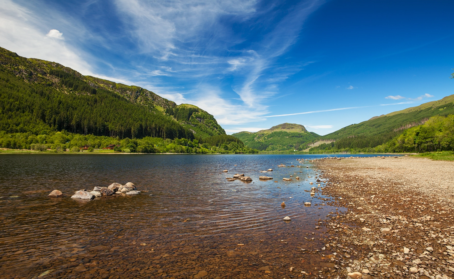 An image depicting the trail Meall Dubh, Tom Bheithe and Loch Lubnaig Loop and its surrounding area.