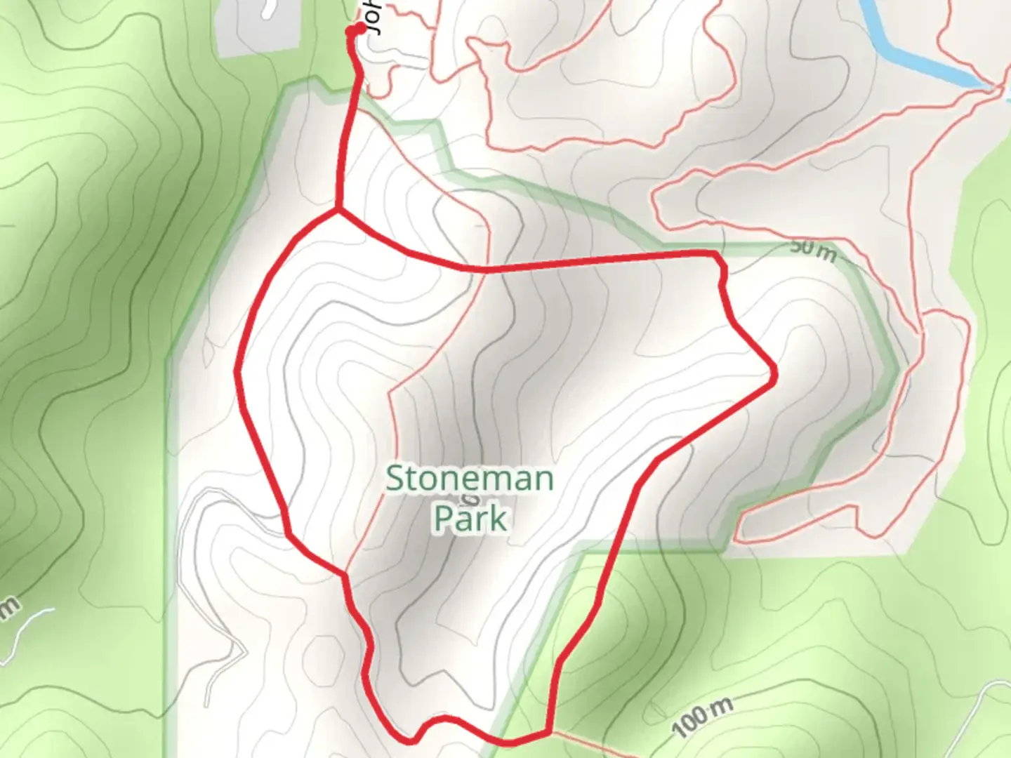 An image depicting the trail John H Johnson Parkway Loop and its surrounding area.