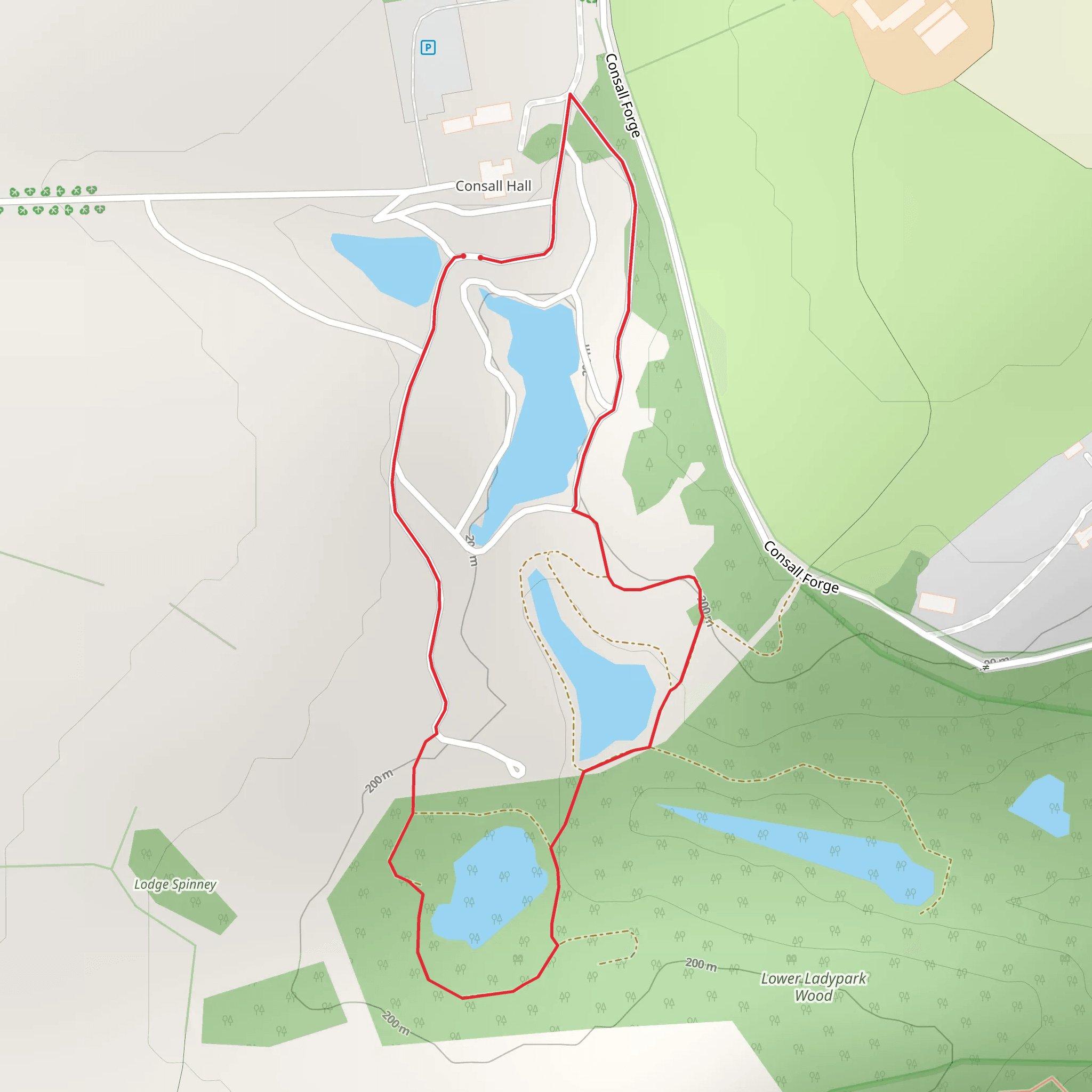 Consall Hall Gardens mobile static map
