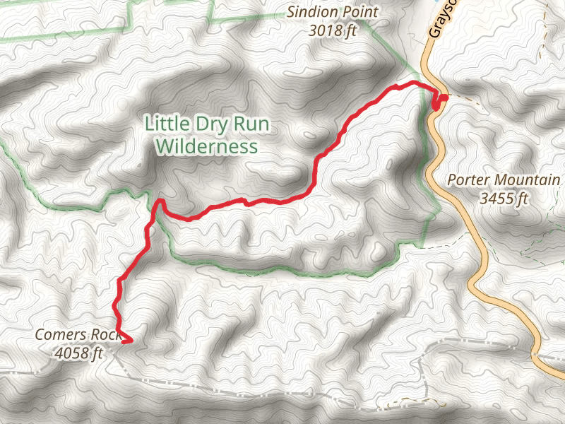 Little Dry Trail mobile static map