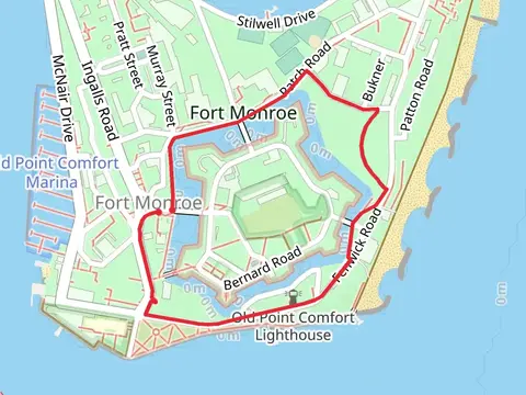 Fort Monroe and Engineers Fishing Pier Loop