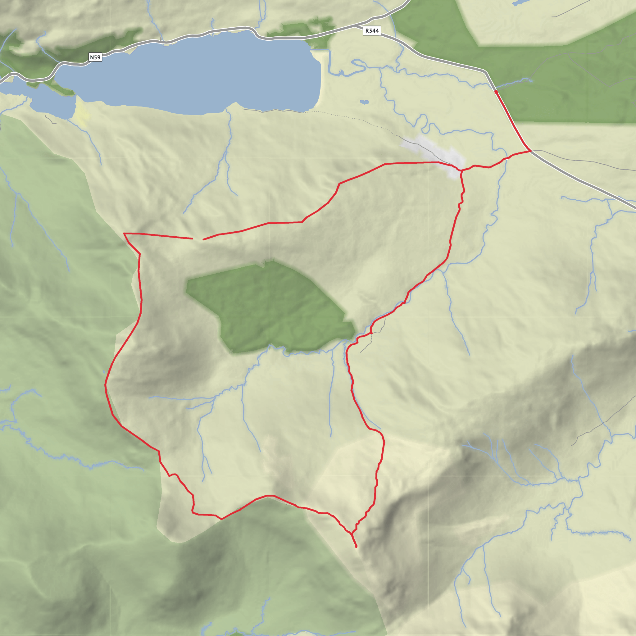 Glencorbet Horseshoe Loop mobile static map