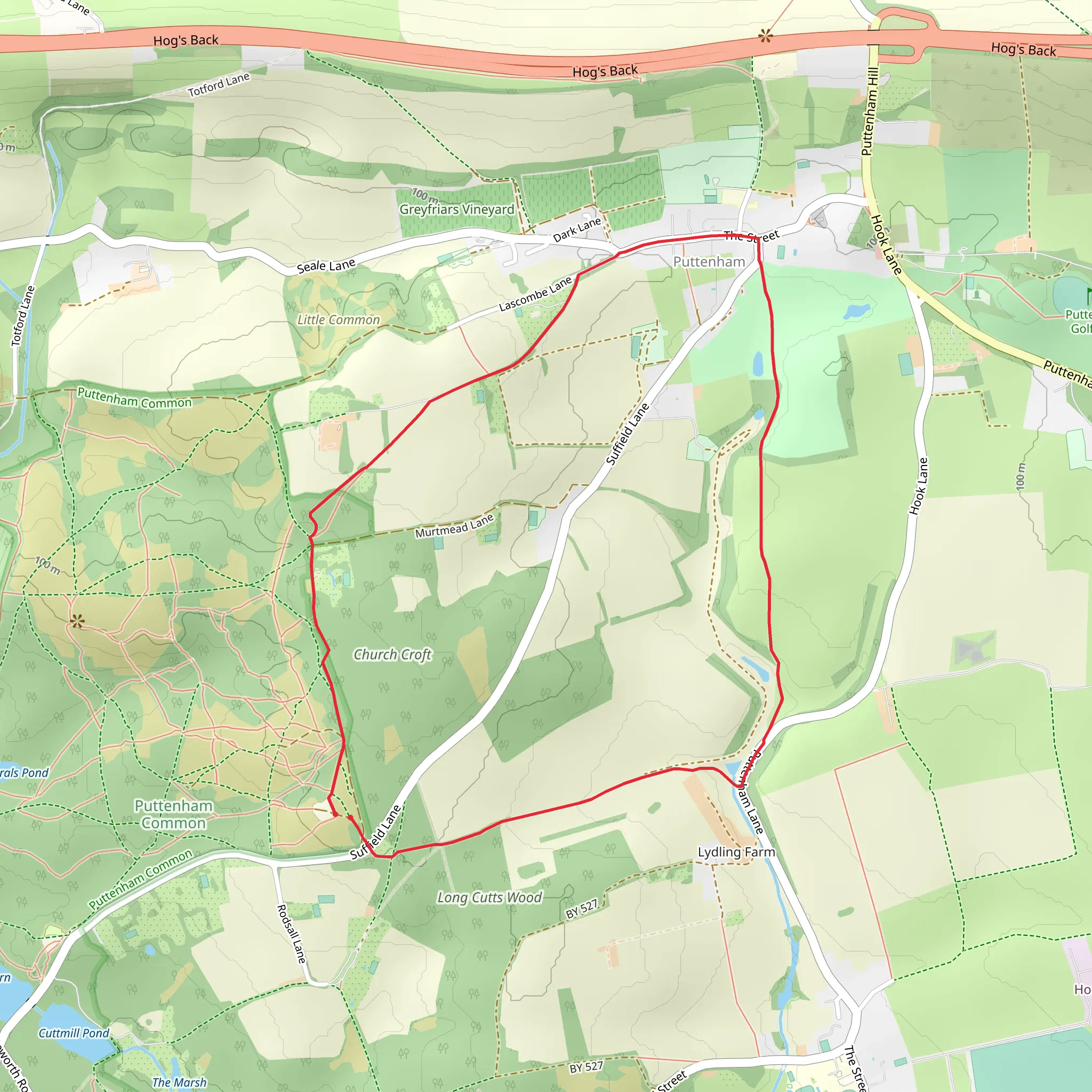 Church Croft Loop mobile static map