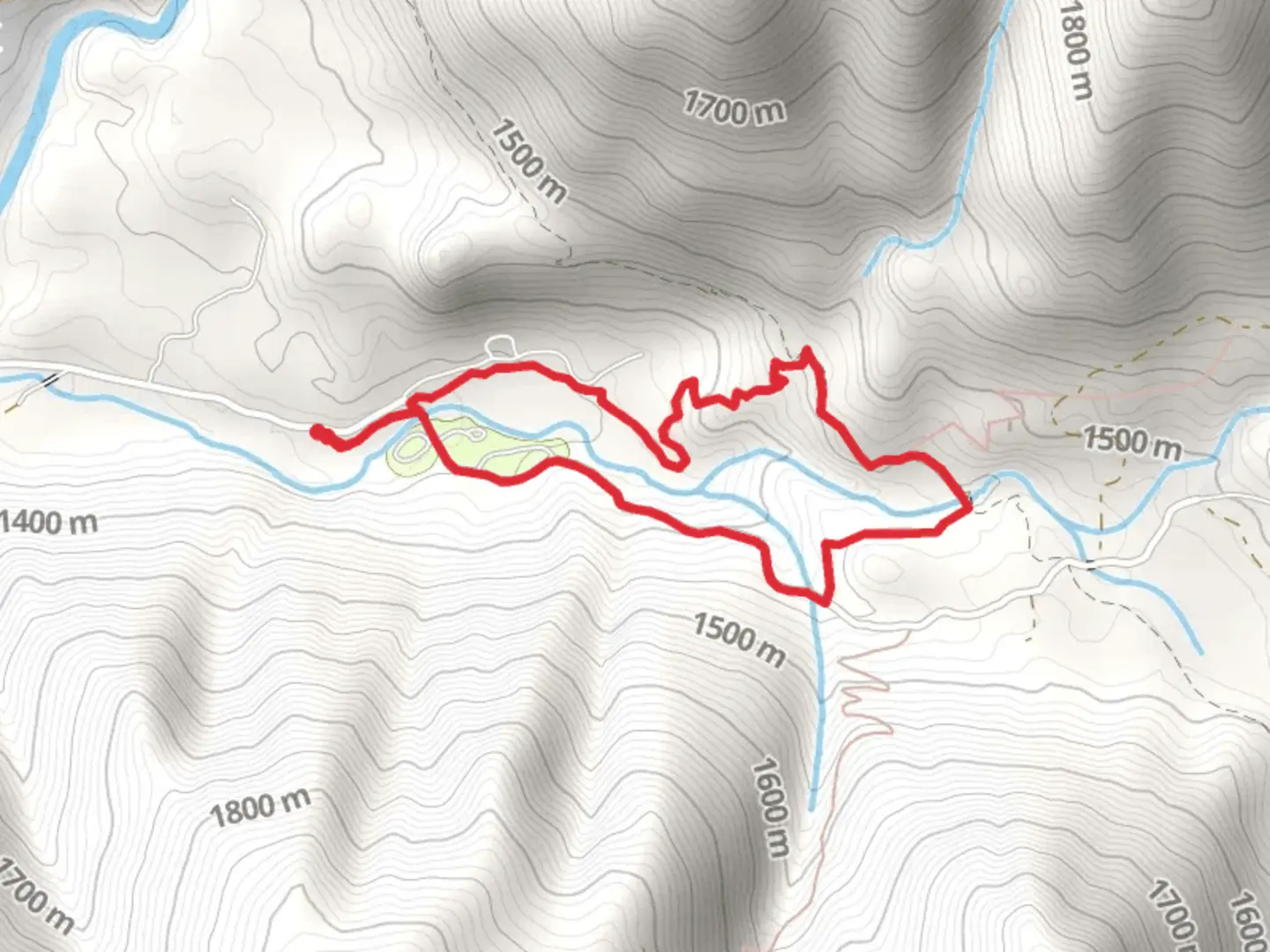 An image depicting the trail Haypress Creek Loop via PCT and its surrounding area.