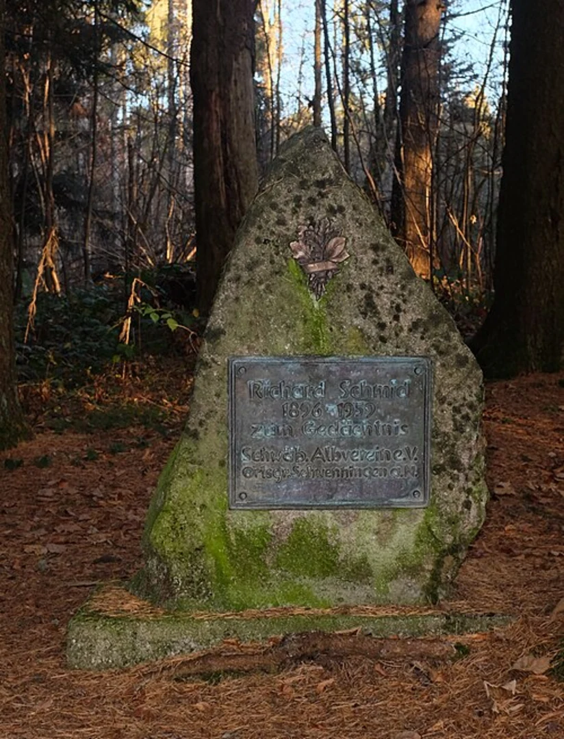 An image depicting the trail Schenniger Lachen and Frohnholz Loop via Hüttenbühlweg and its surrounding area.