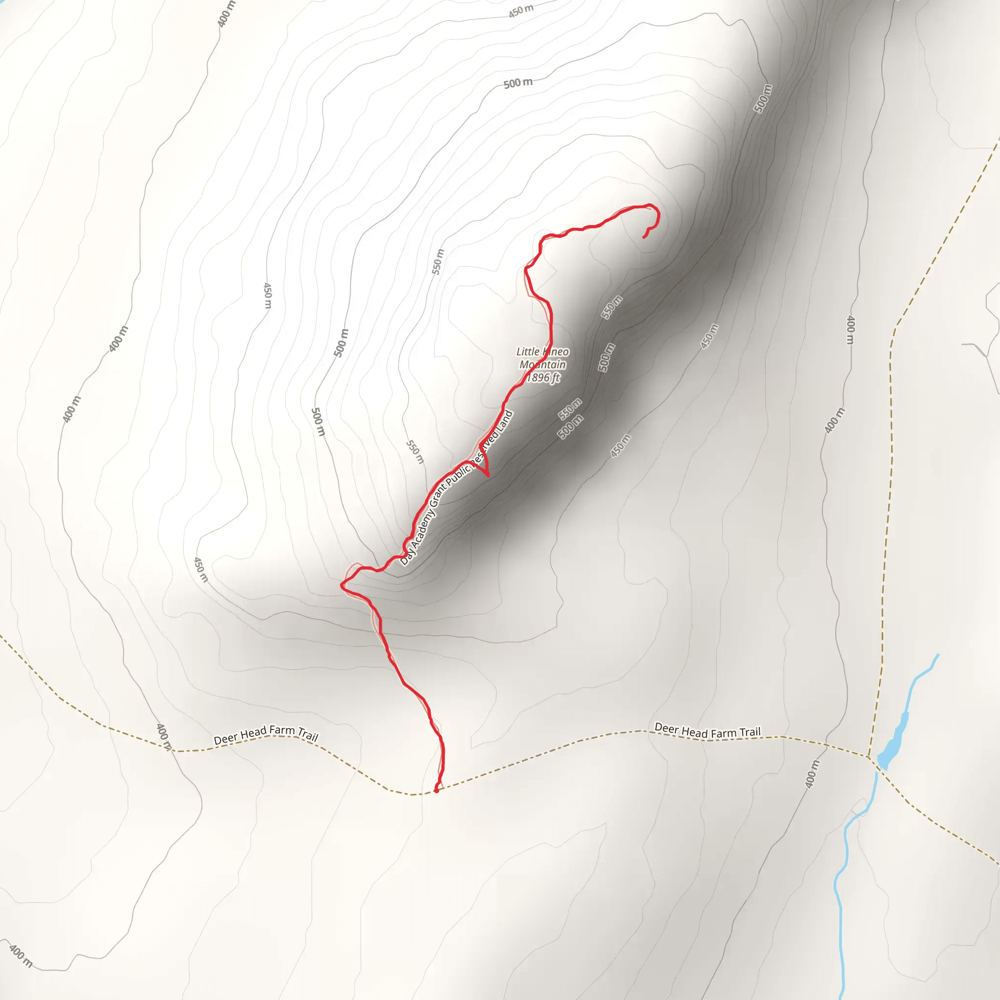 Little Kineo Mountain Out and Back mobile static map