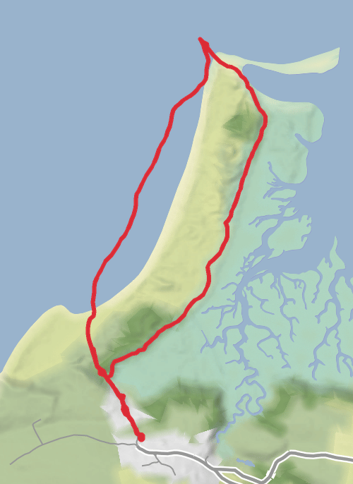 Hike on Whiteford Point and Broughton Bay from Llanmadoc mobile static map