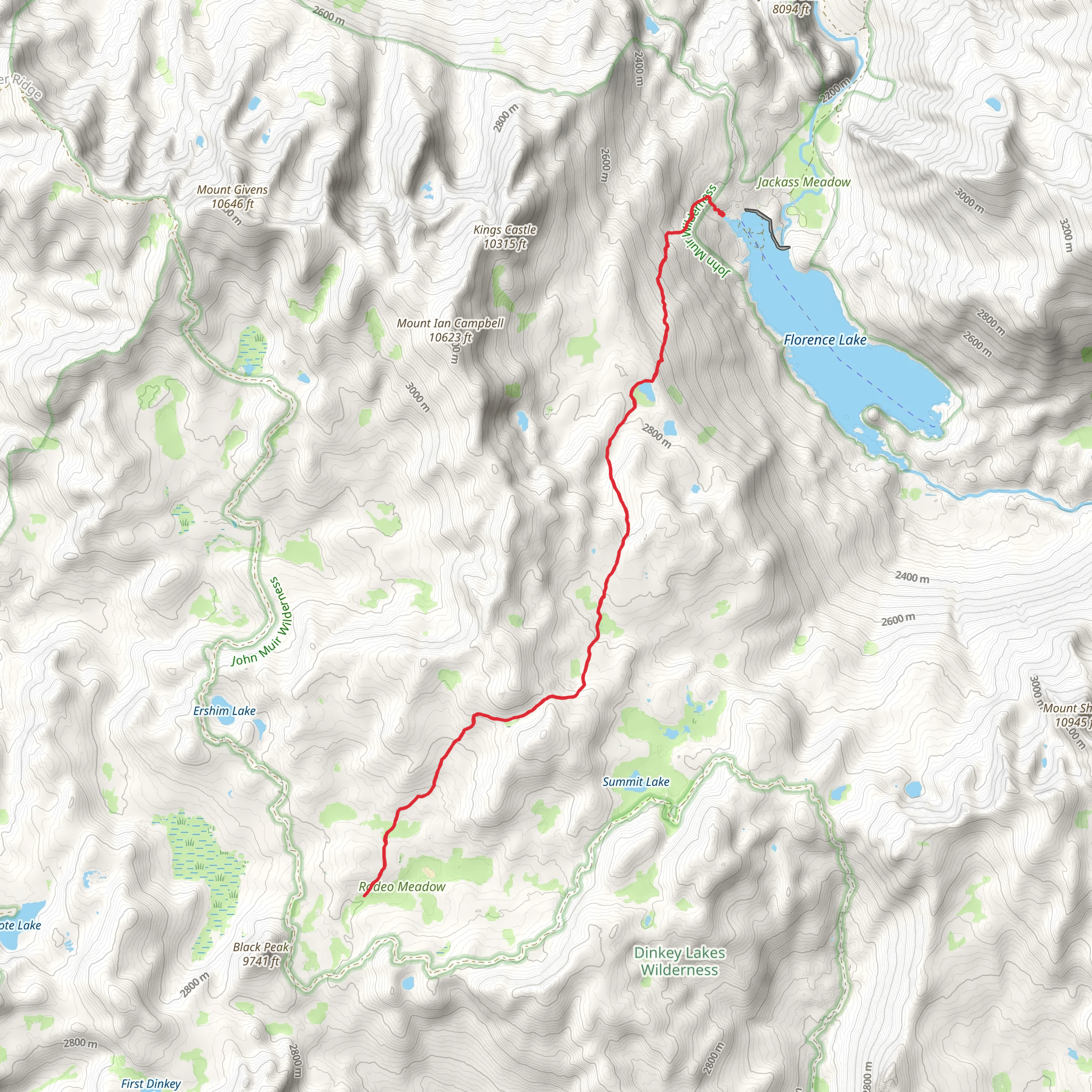 Dutch Oven Trail via Crater Lake Trail mobile static map