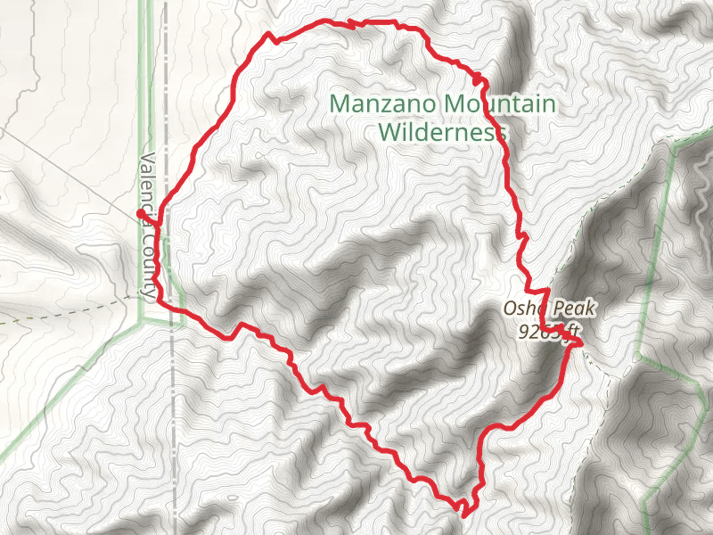 Osha Peak via Trigo Canyon Trail and Osha Loop Trail
