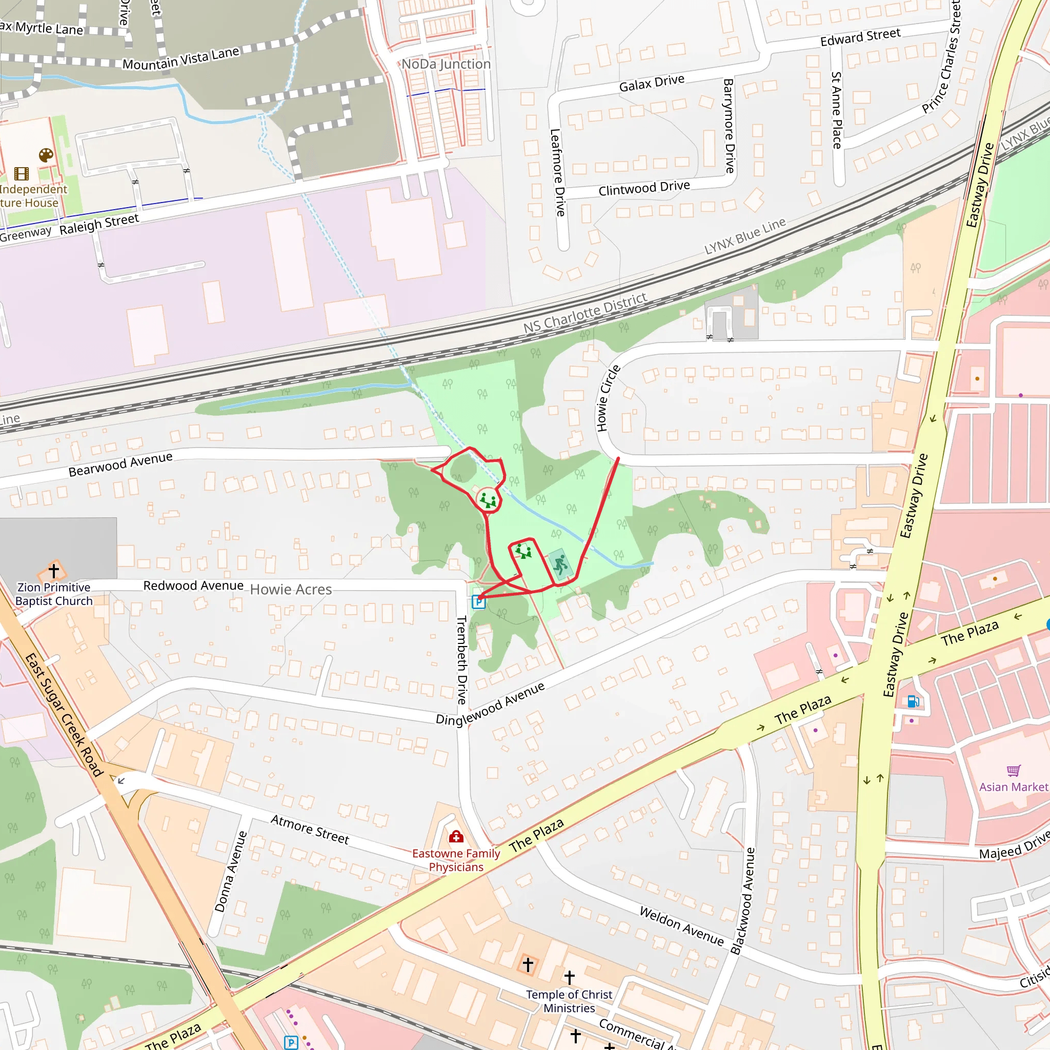 Howie Acres Park Loop mobile static map