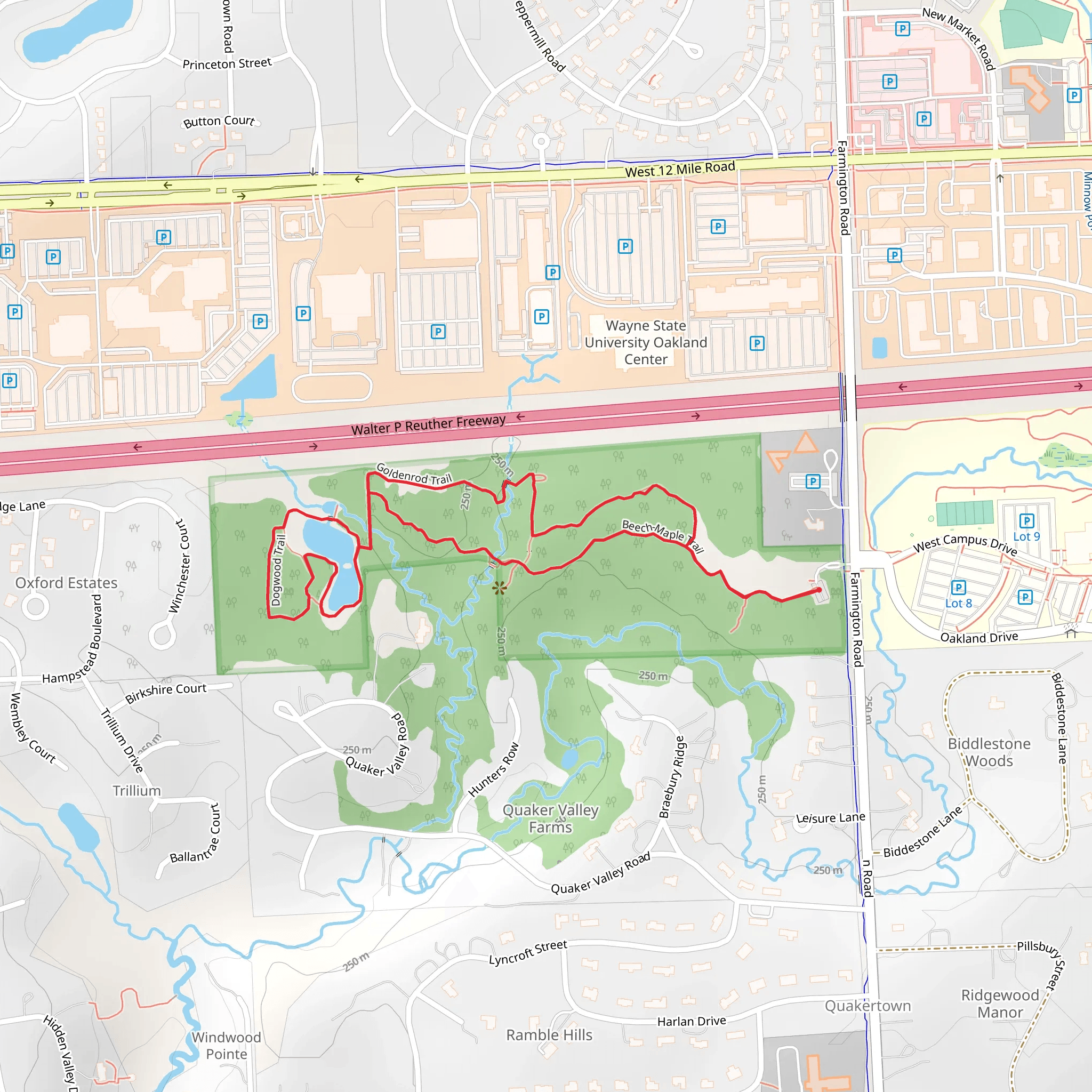 Woodland Hills Loop mobile static map