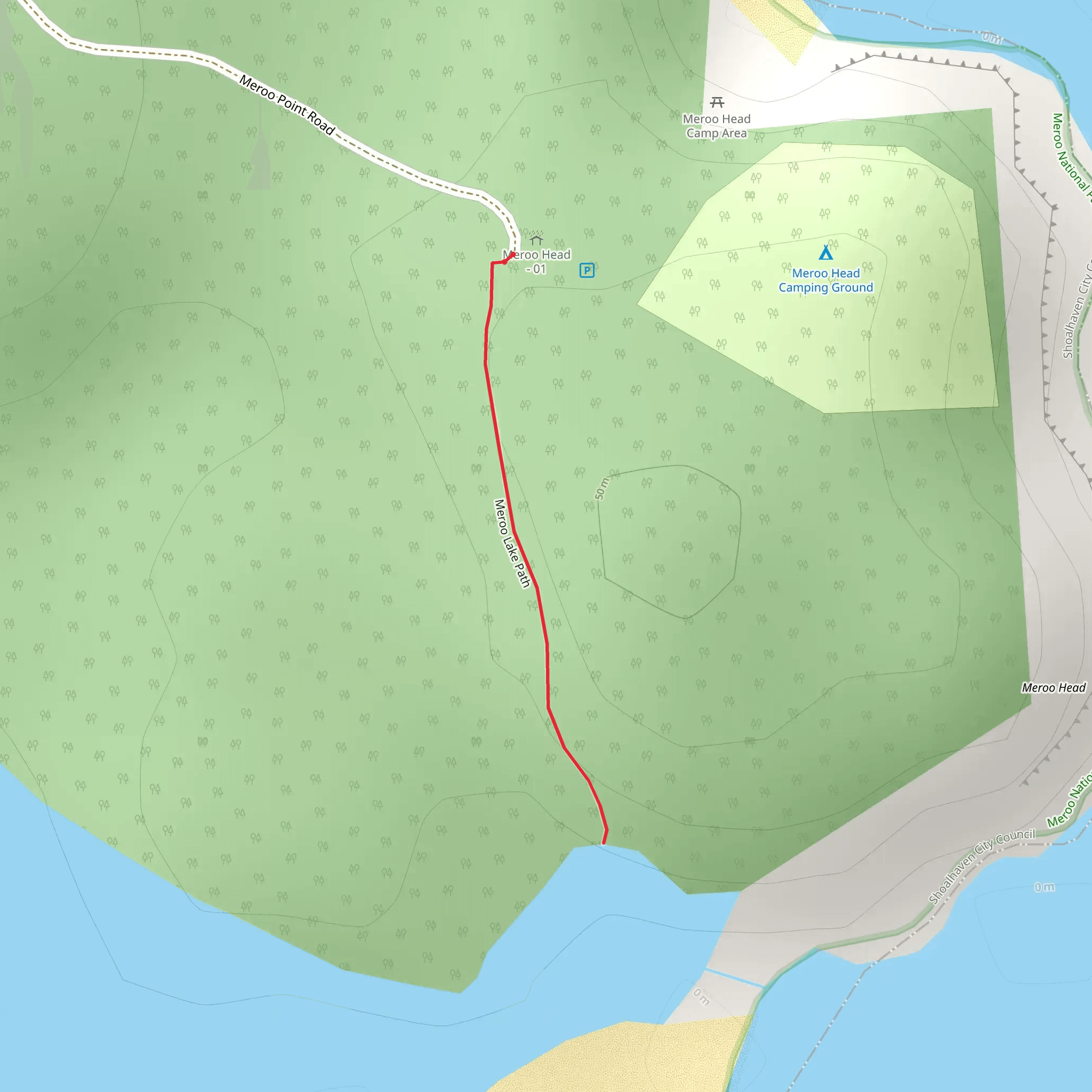Meroo Lake Track mobile static map