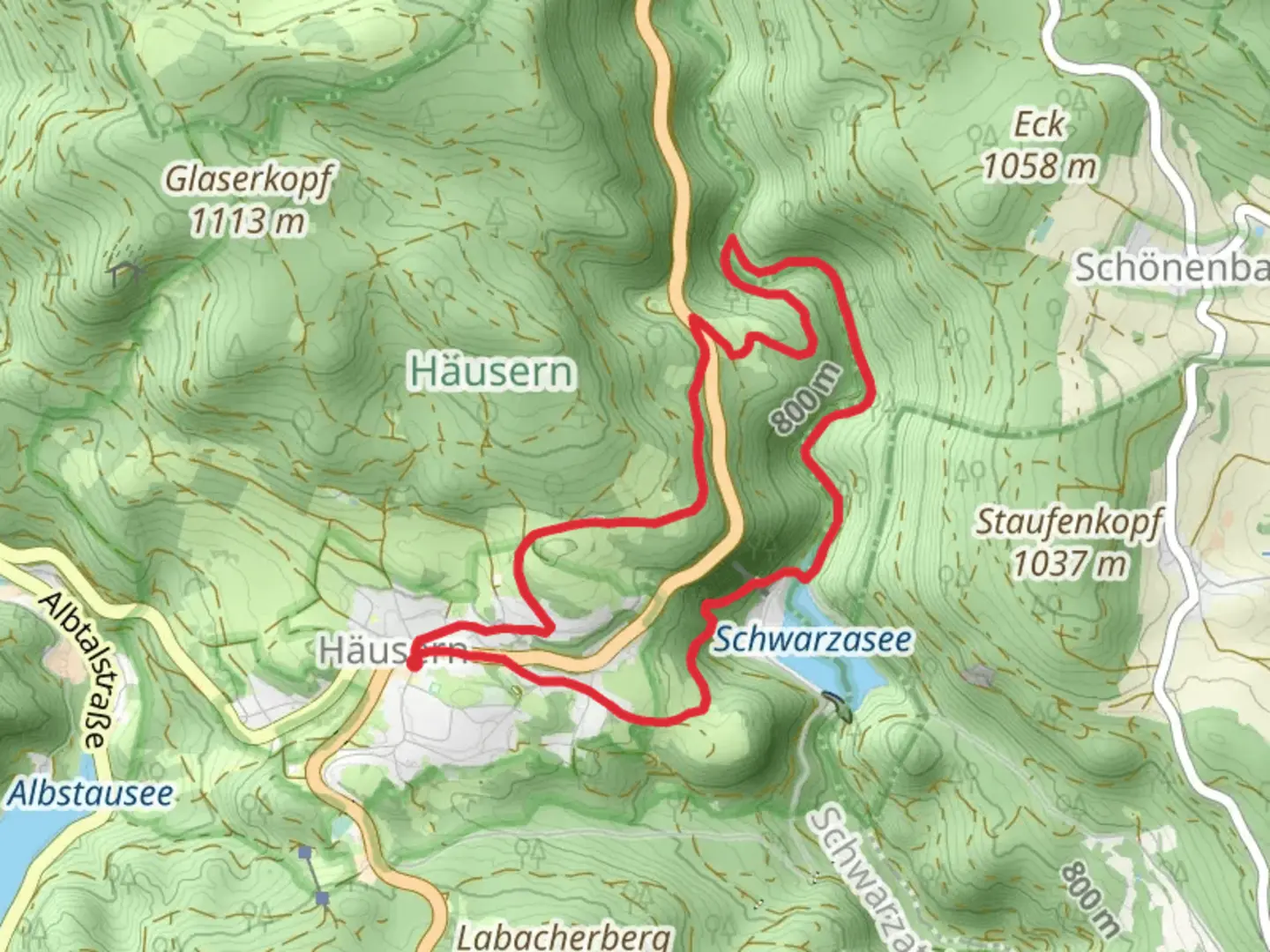 An image depicting the trail Schwarzasee and Schwarza Loop via BaschnagelwegLoop and its surrounding area.