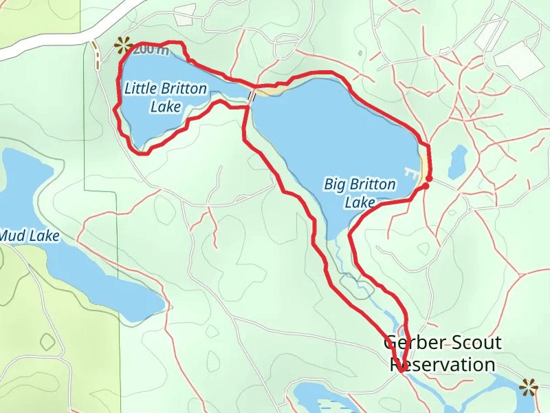 Big and Little Britton Lake Loop via Gerber Red Trail