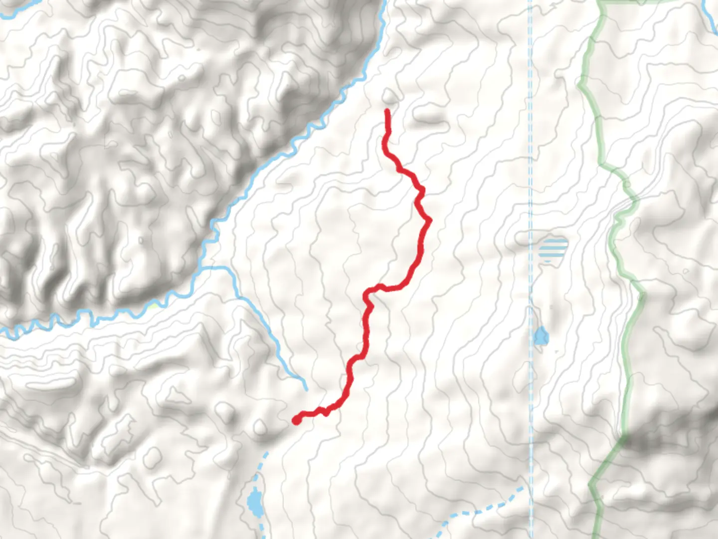 An image depicting the trail Blue Creek Trail and its surrounding area.