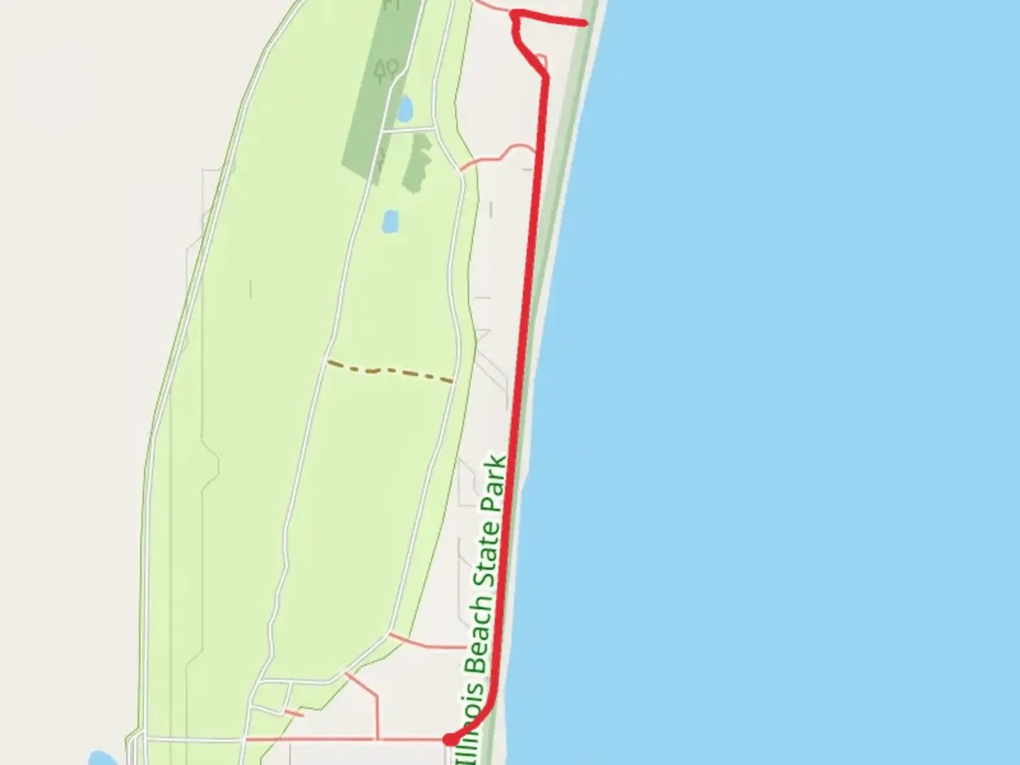 An image depicting the trail Picnic Area near Farnum Point and its surrounding area.
