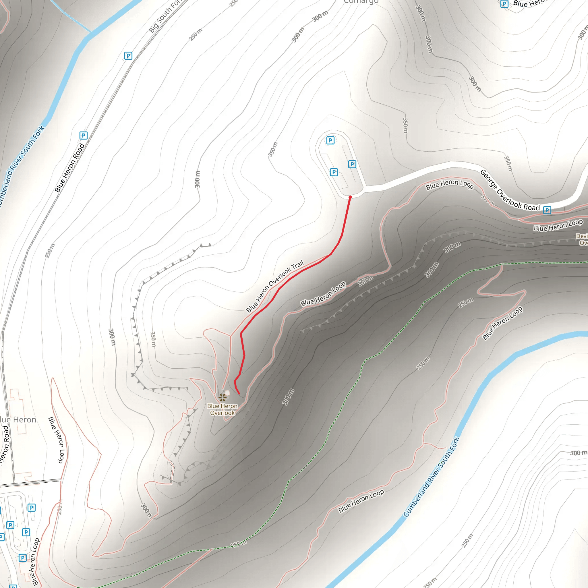 Blue Heron Overlook Trail mobile static map