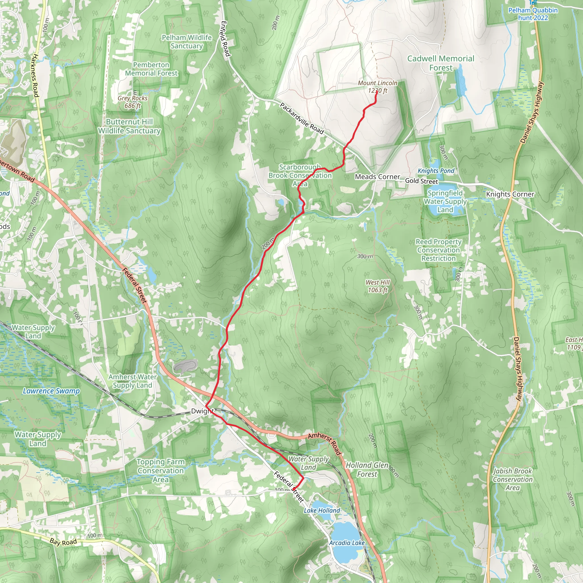 Mount Lincoln Trail mobile static map
