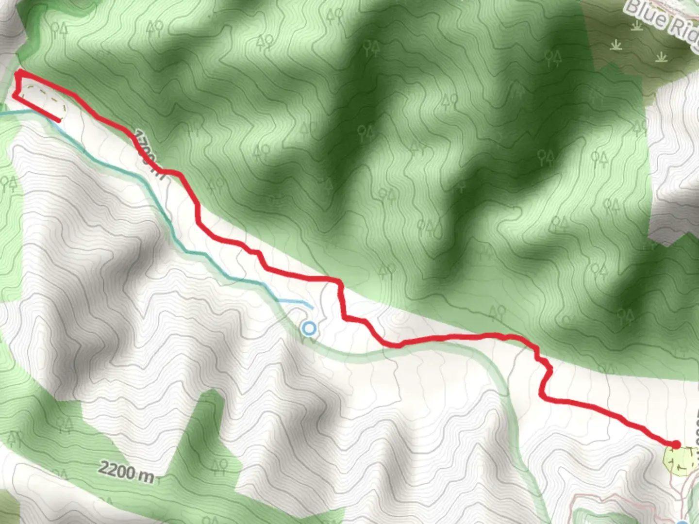 An image depicting the trail Cabin Flat via Prairie Fork and its surrounding area.