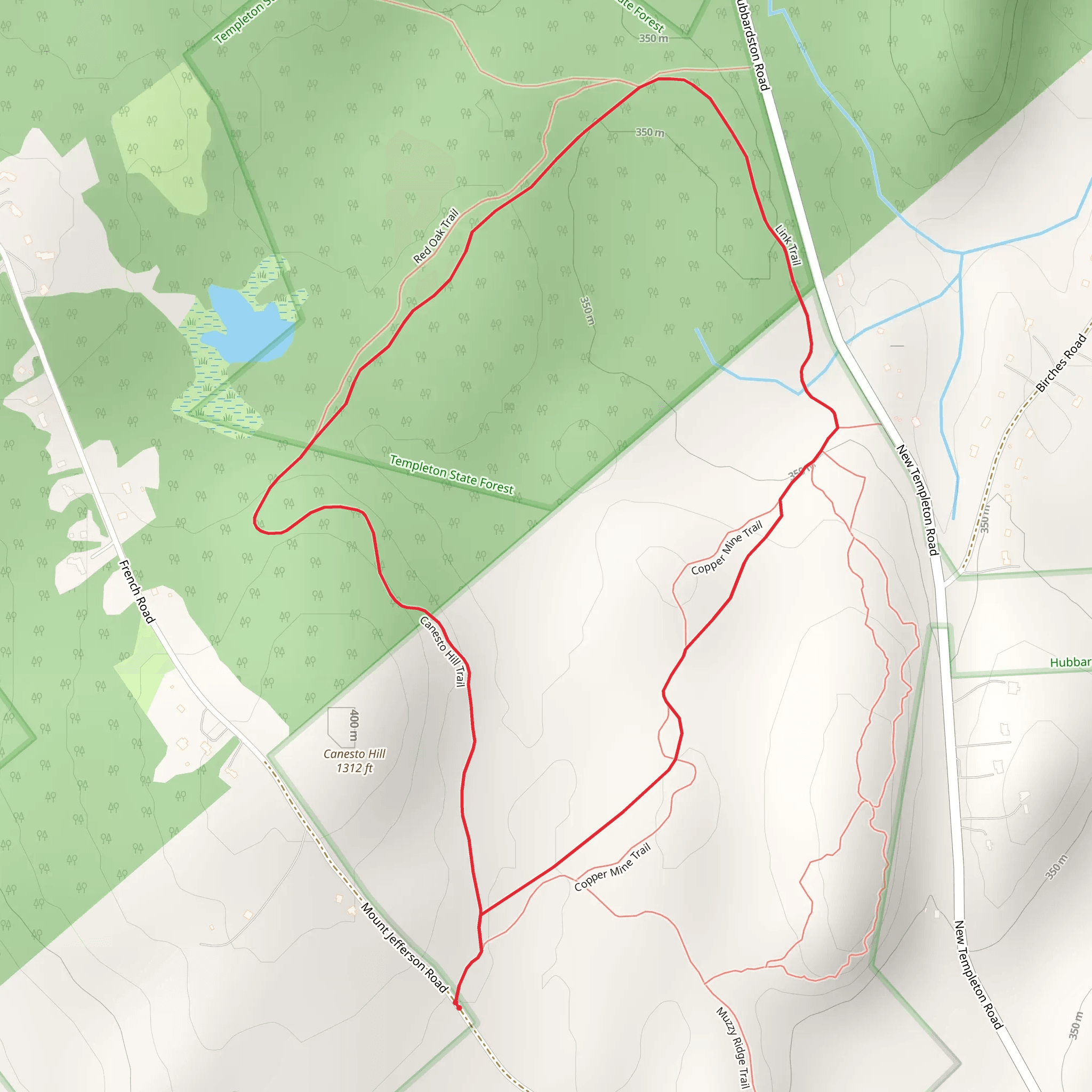 Canesto Hill Loop mobile static map