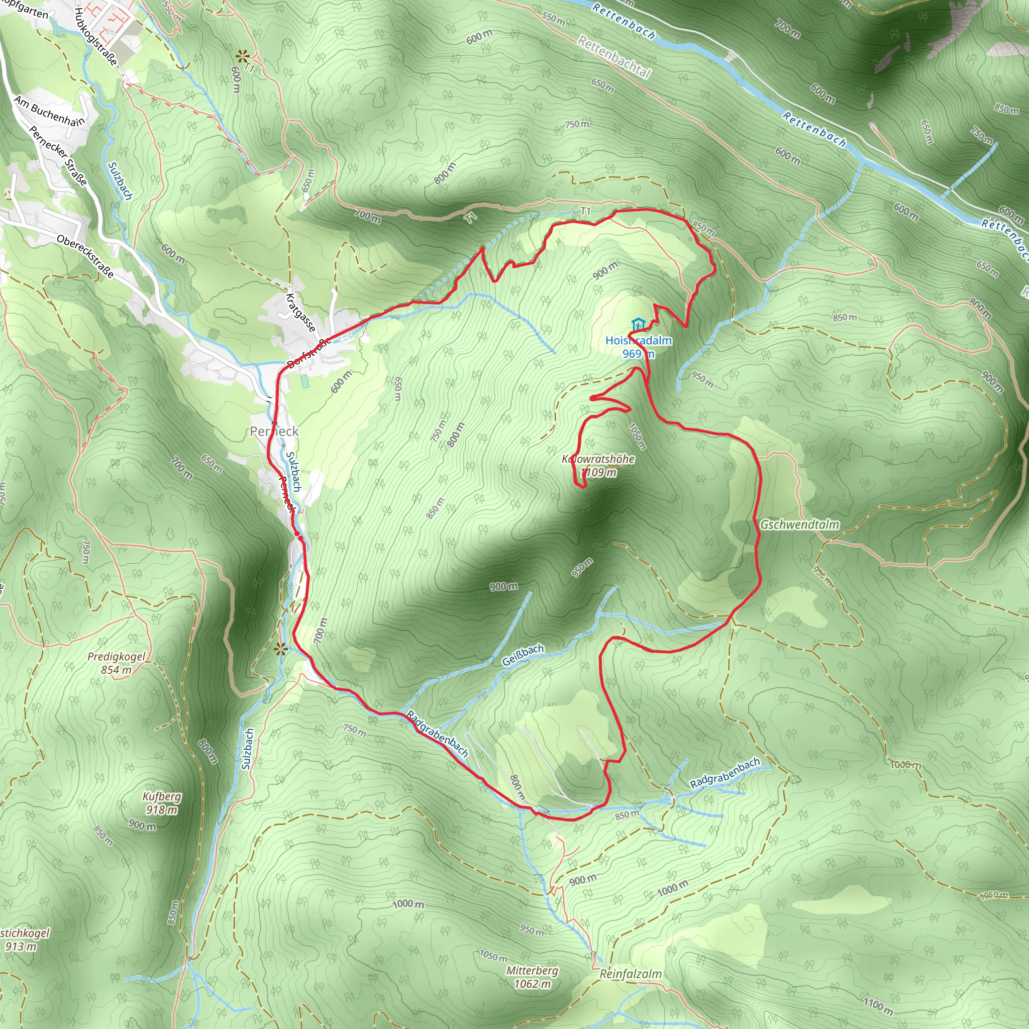 Kolowratshöhe Loop mobile static map