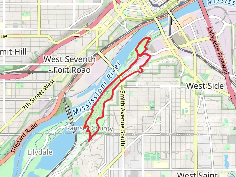 Harriet Island Regional Park and Cherokee Regional Park Loop