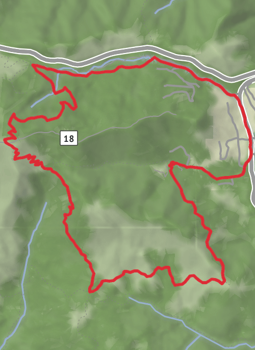 Hike on Mint Spring to Aspen to Aspen Draw mobile static map
