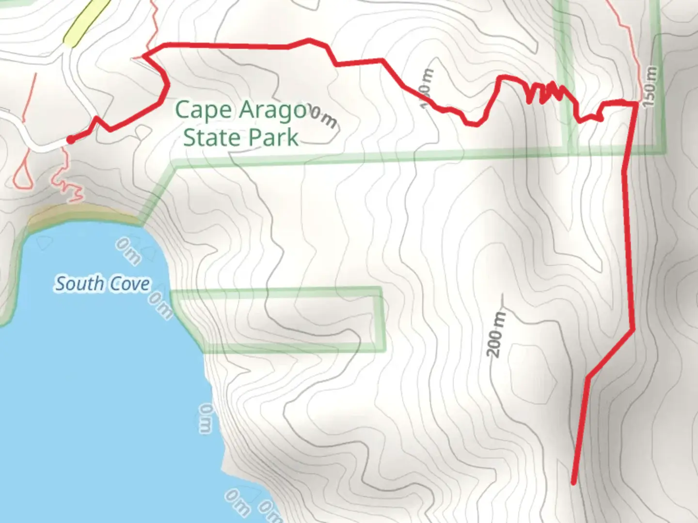 An image depicting the trail Cape Arago State Park and its surrounding area.