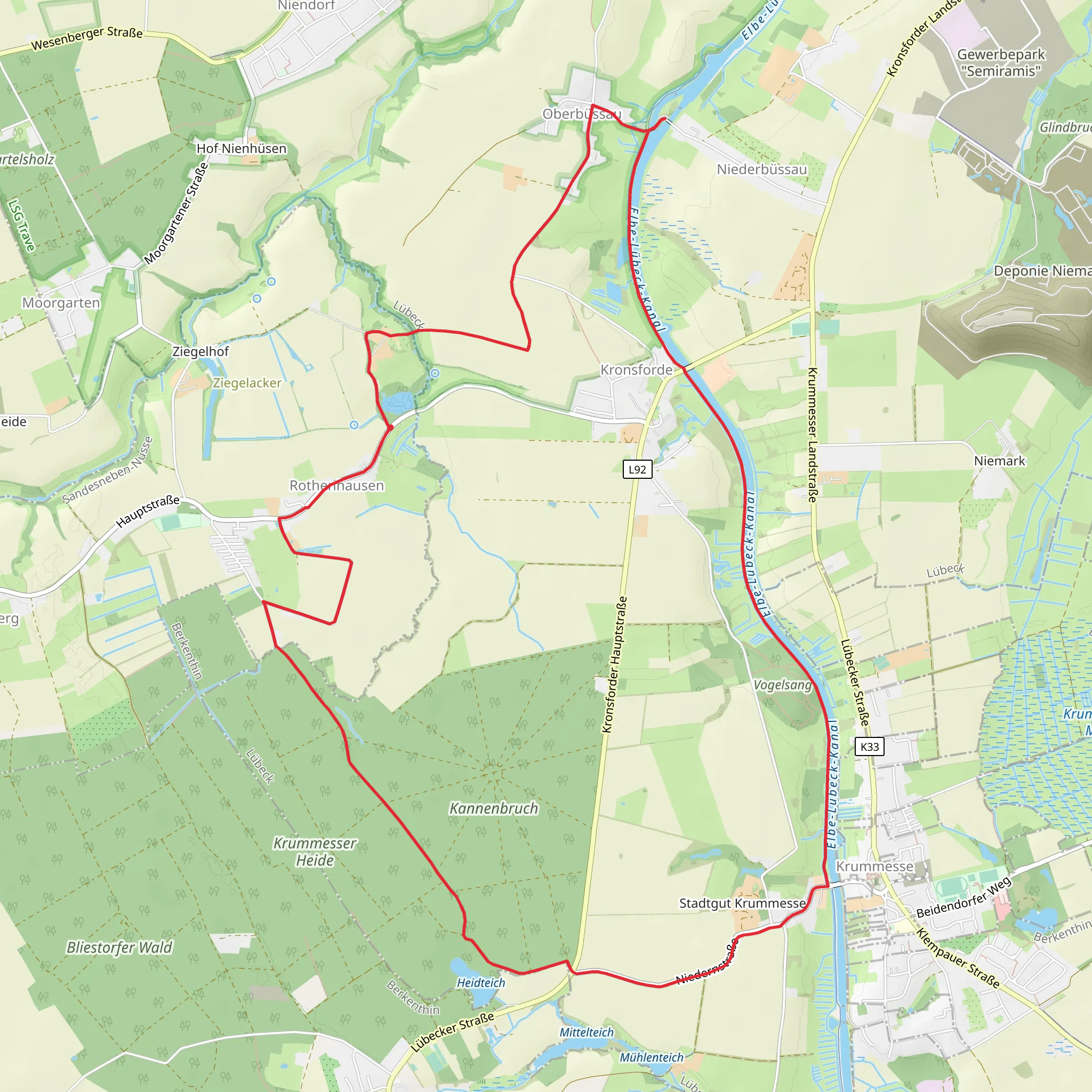 Totenweg and Langjohrd Loop mobile static map