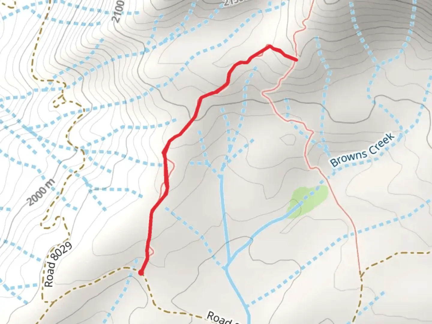 An image depicting the trail Browns Meadow Trail and its surrounding area.